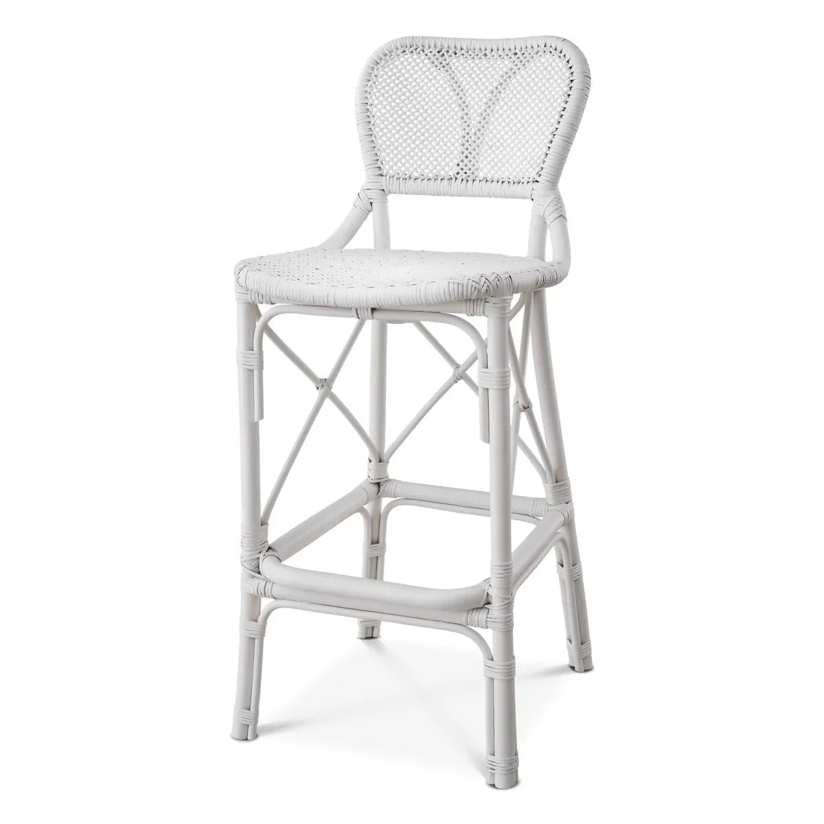 Eichholtz Colony Bar Stool in Matte White - CLEARANCE - BRAND NEW BOXED