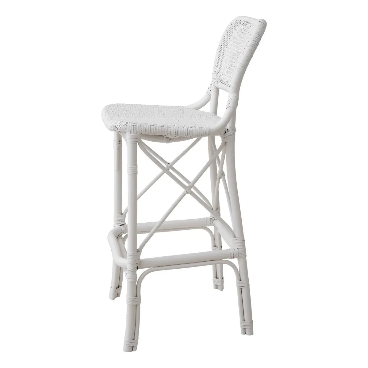 Eichholtz Colony Bar Stool in Matte White - CLEARANCE - BRAND NEW BOXED