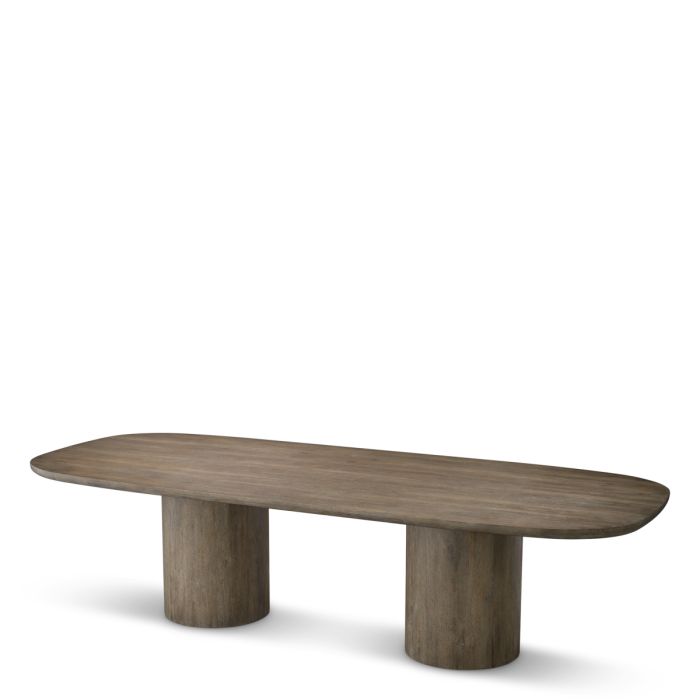 Eichholtz Glenmont Dining Table in Silverstone Oak Veneer - CLEARANCE - BRAND NEW BOXED