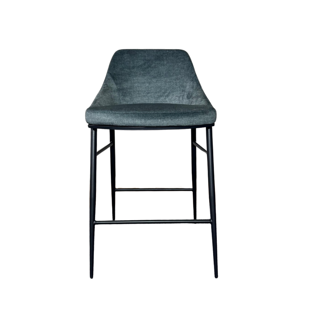 Tommy Franks Vai Barstool - Bella Velour Pacific   Nicholas John Interiors