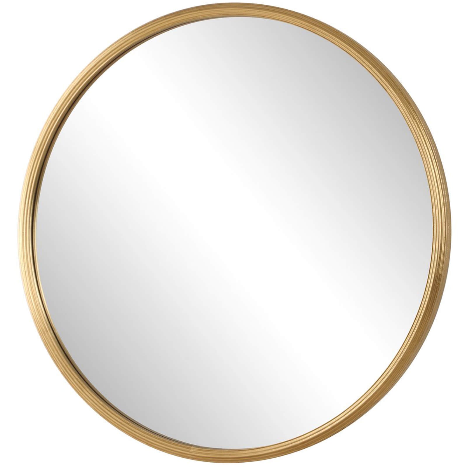 Keiichi Textured Round Mirror in Gold