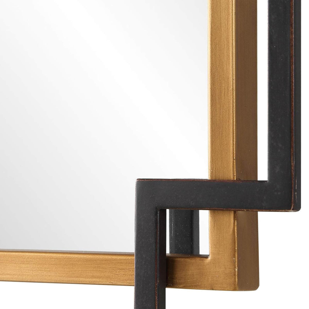 Keiichi Deco Mirror in Bronze and Gold