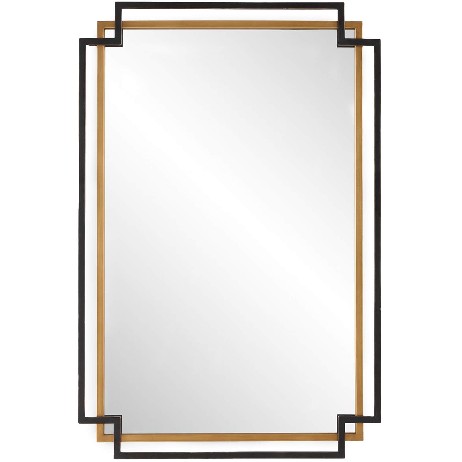 Keiichi Deco Mirror in Bronze and Gold