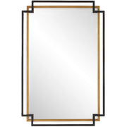 Keiichi Deco Mirror in Bronze and Gold