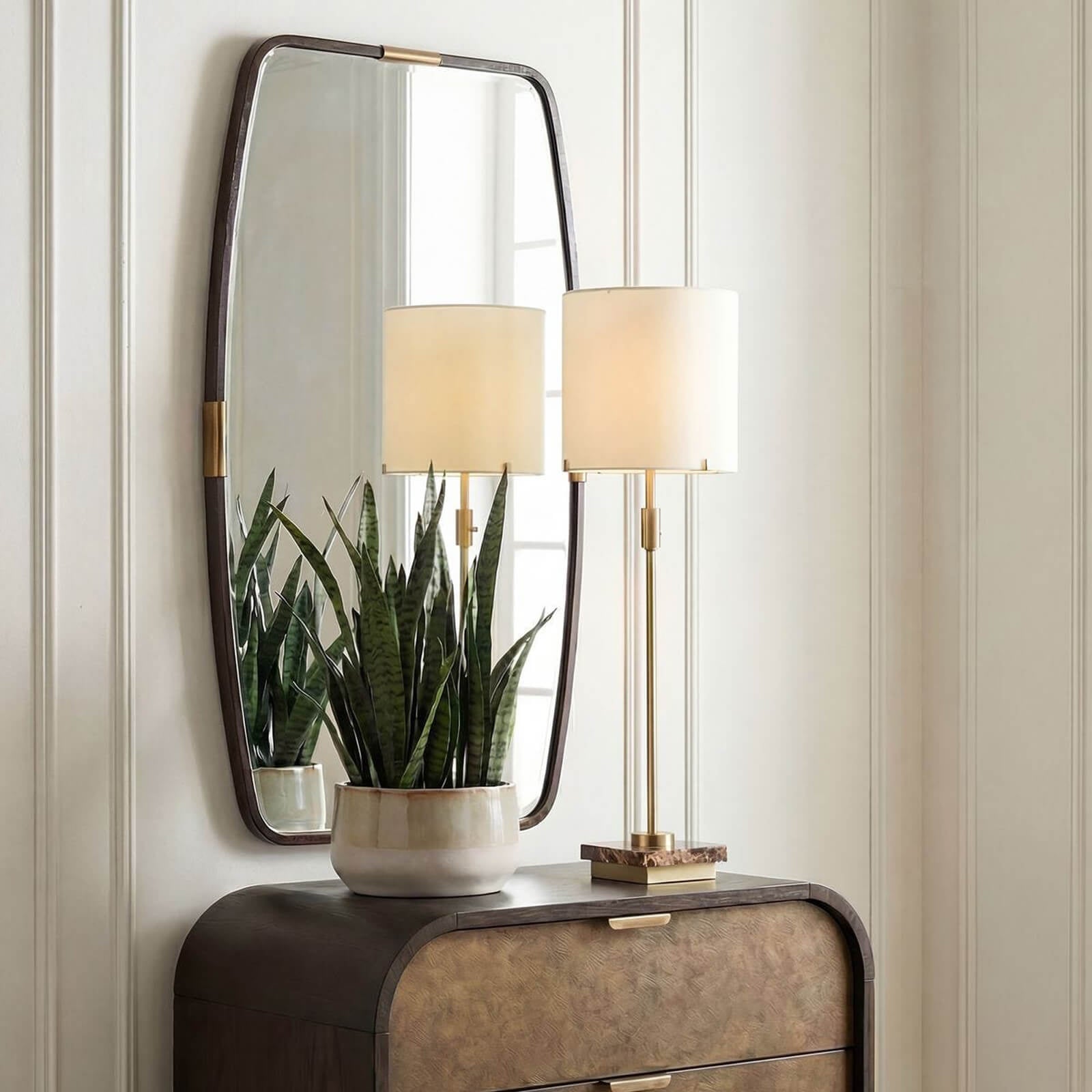 Keiichi Draken Mirror in Dark Bronze and Gold