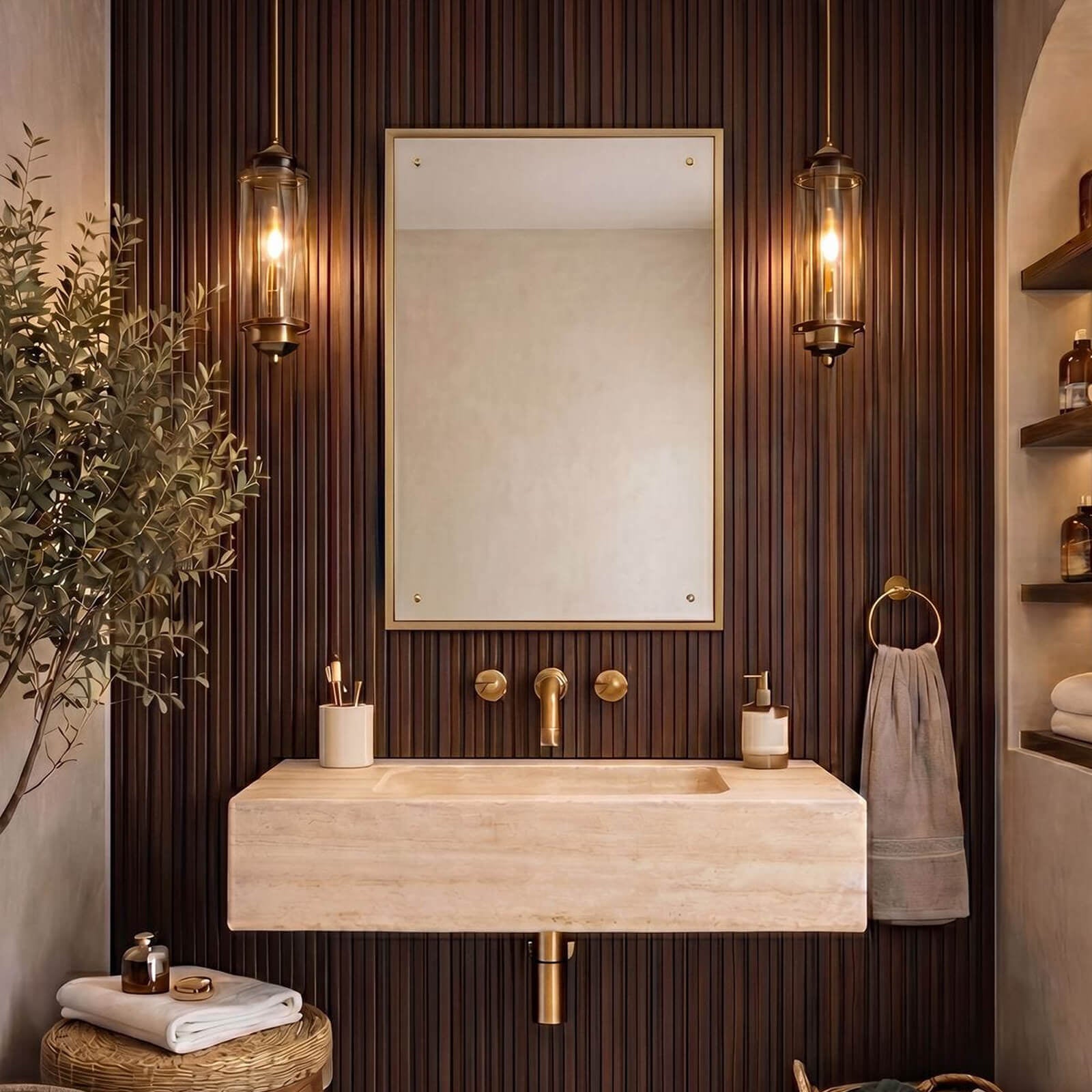 Keiichi Oceana Mirror in Gold