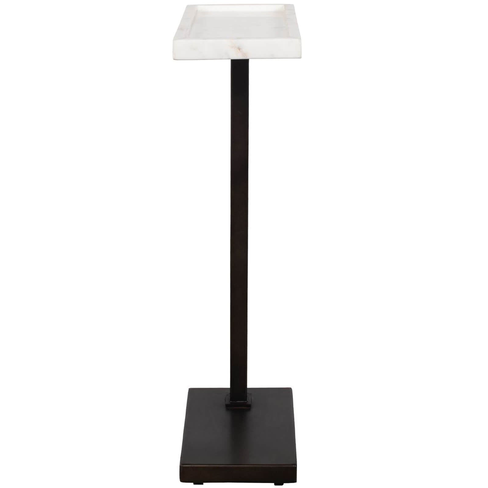 Keiichi Morgan Side Table in White Marble