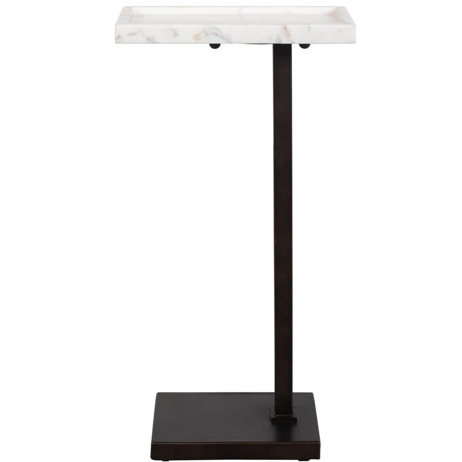 Keiichi Morgan Side Table in White Marble