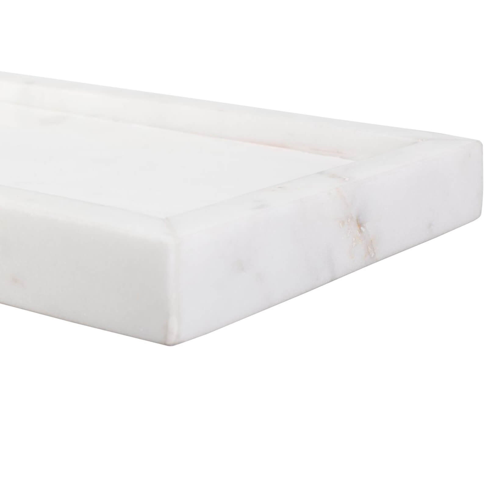 Keiichi Morgan Side Table in White Marble