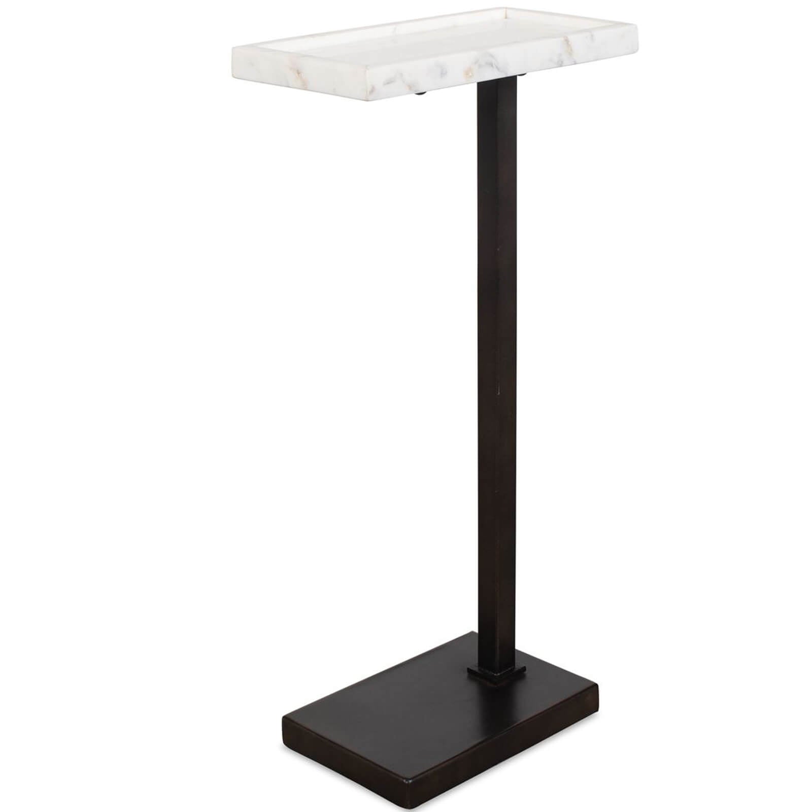 Keiichi Morgan Side Table in White Marble