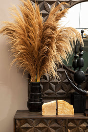 Fidel Black Rustic Mango Wood Finial Sculpture   Nicholas John Interiors