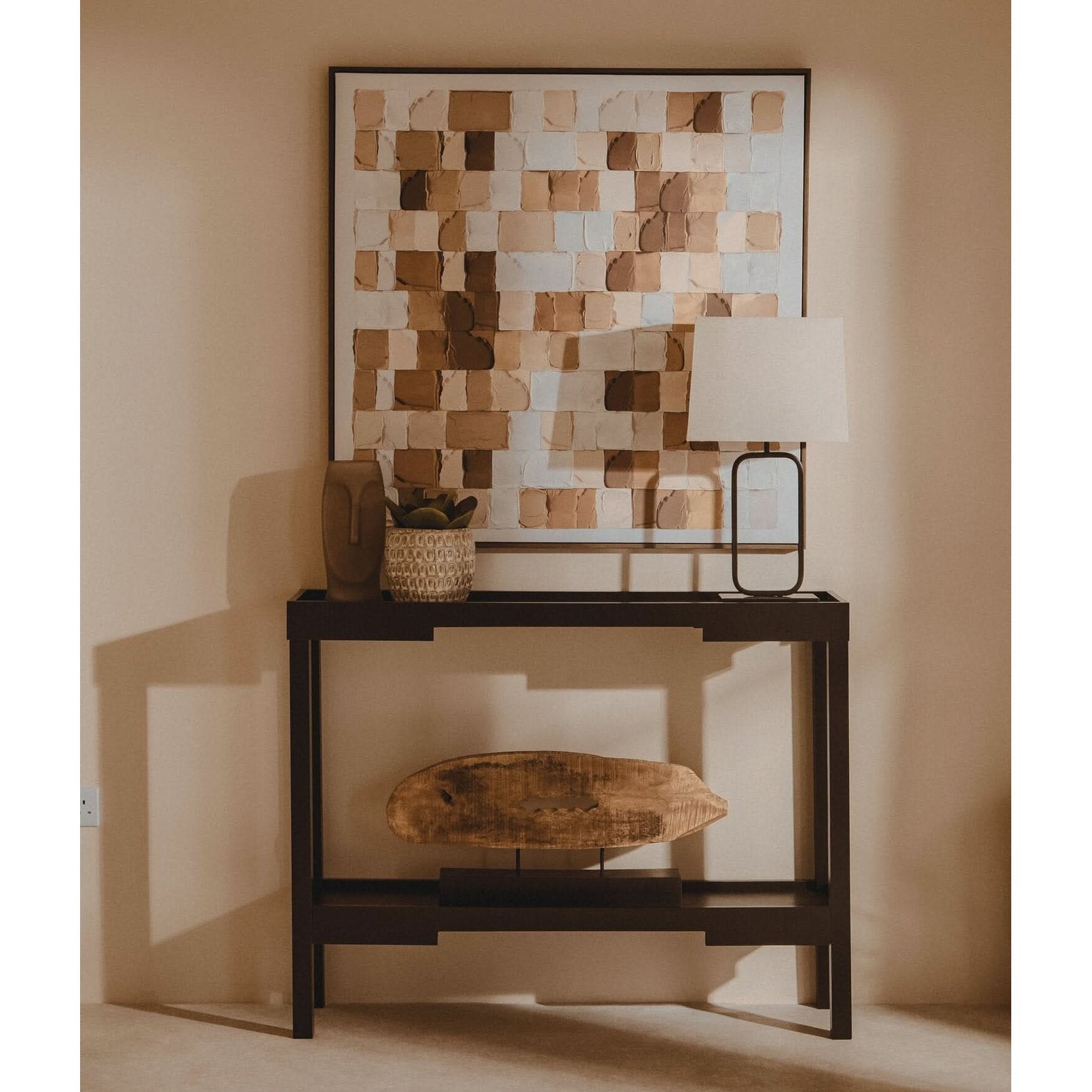 Fidel Natural Mango Wood Slice Sculpture   Nicholas John Interiors