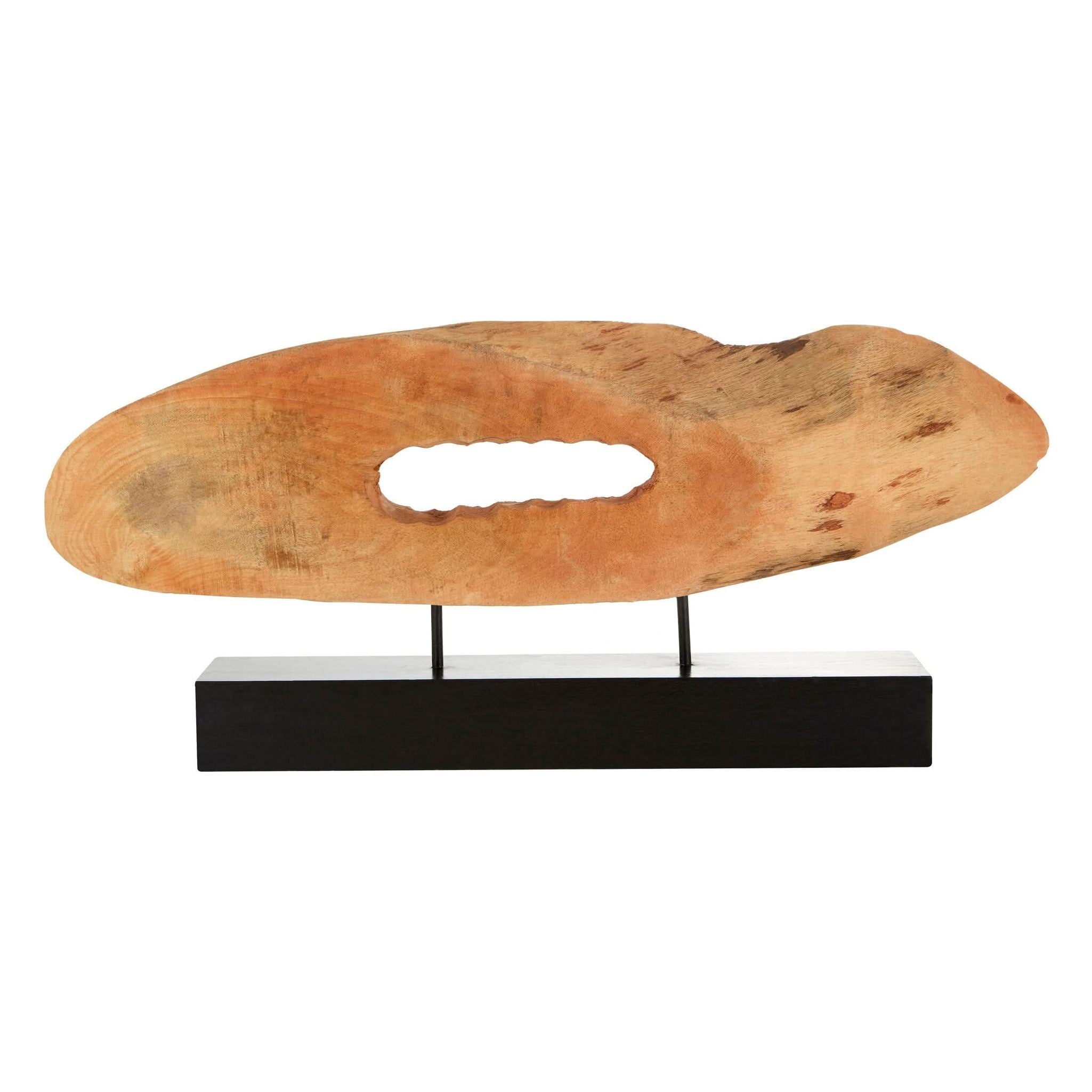 Fidel Natural Mango Wood Slice Sculpture   Nicholas John Interiors