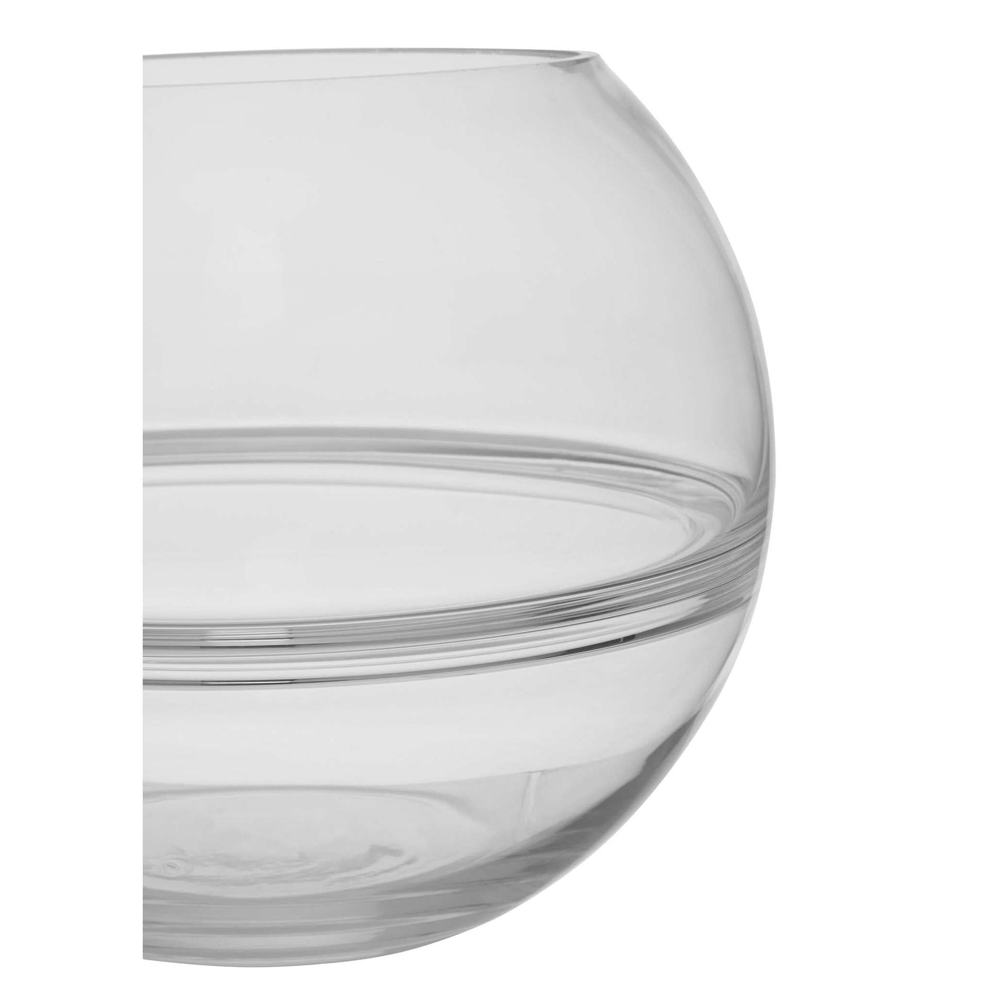 Optik Clear Glass Round Vase   Nicholas John Interiors