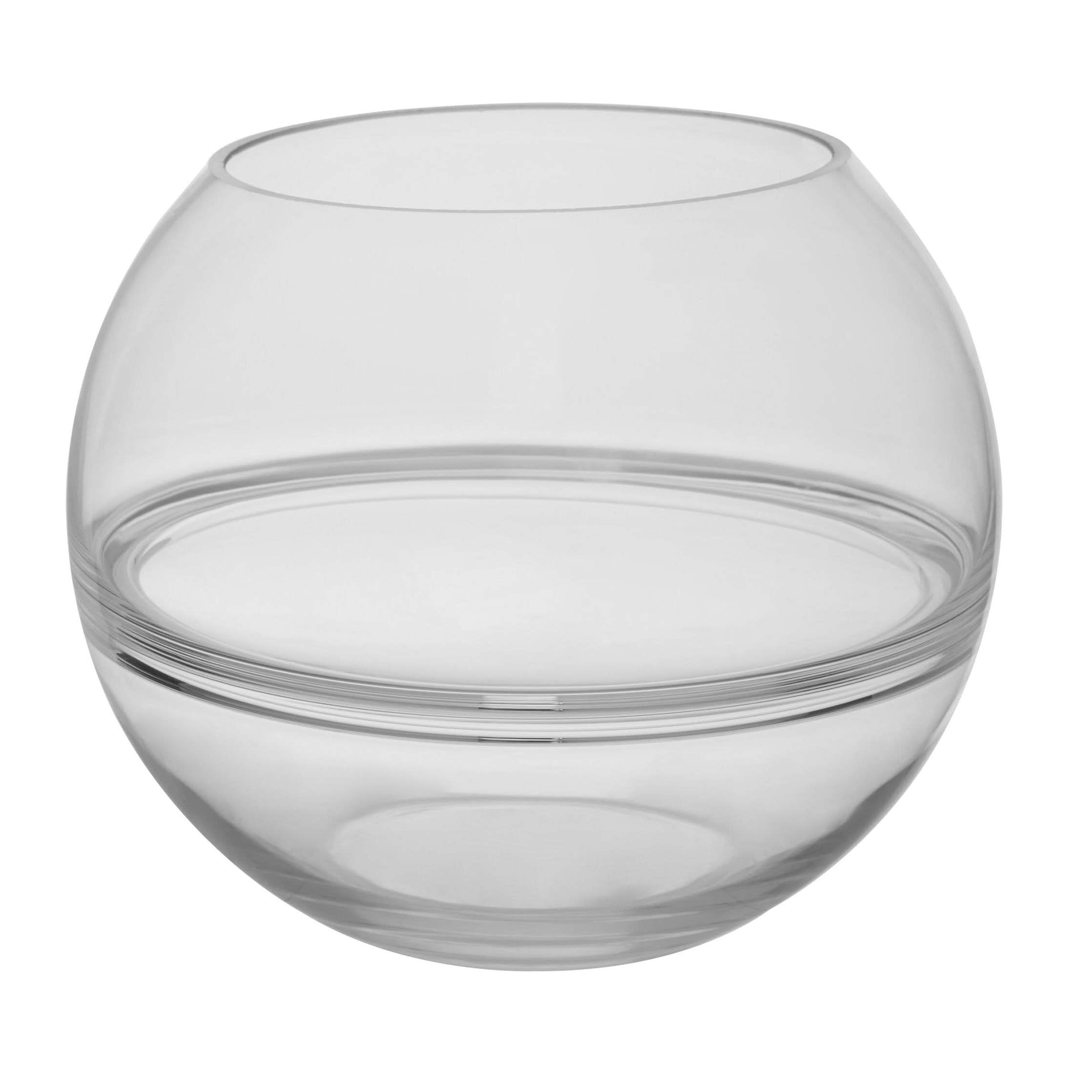 Optik Clear Glass Round Vase   Nicholas John Interiors