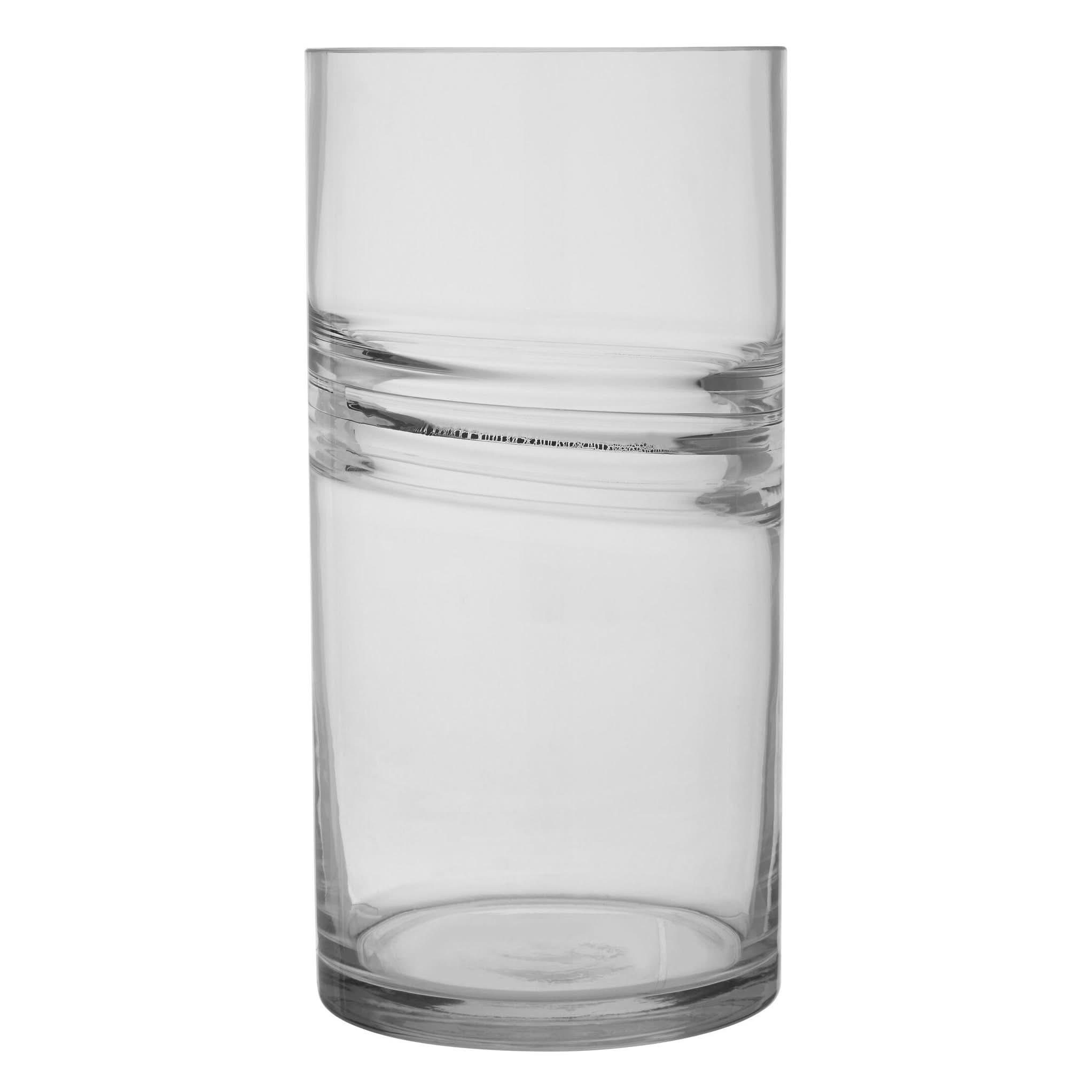 Optik Clear Glass Tall Vase   Nicholas John Interiors