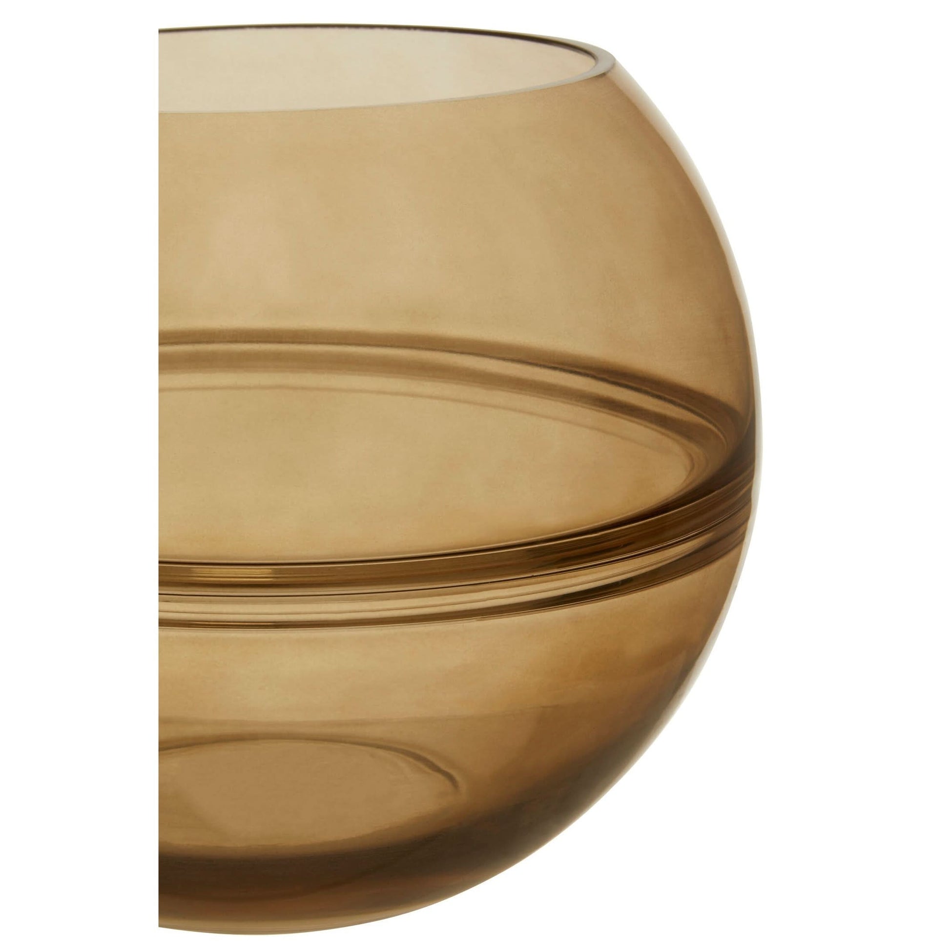 Optik Smoked Glass Round Vase   Nicholas John Interiors