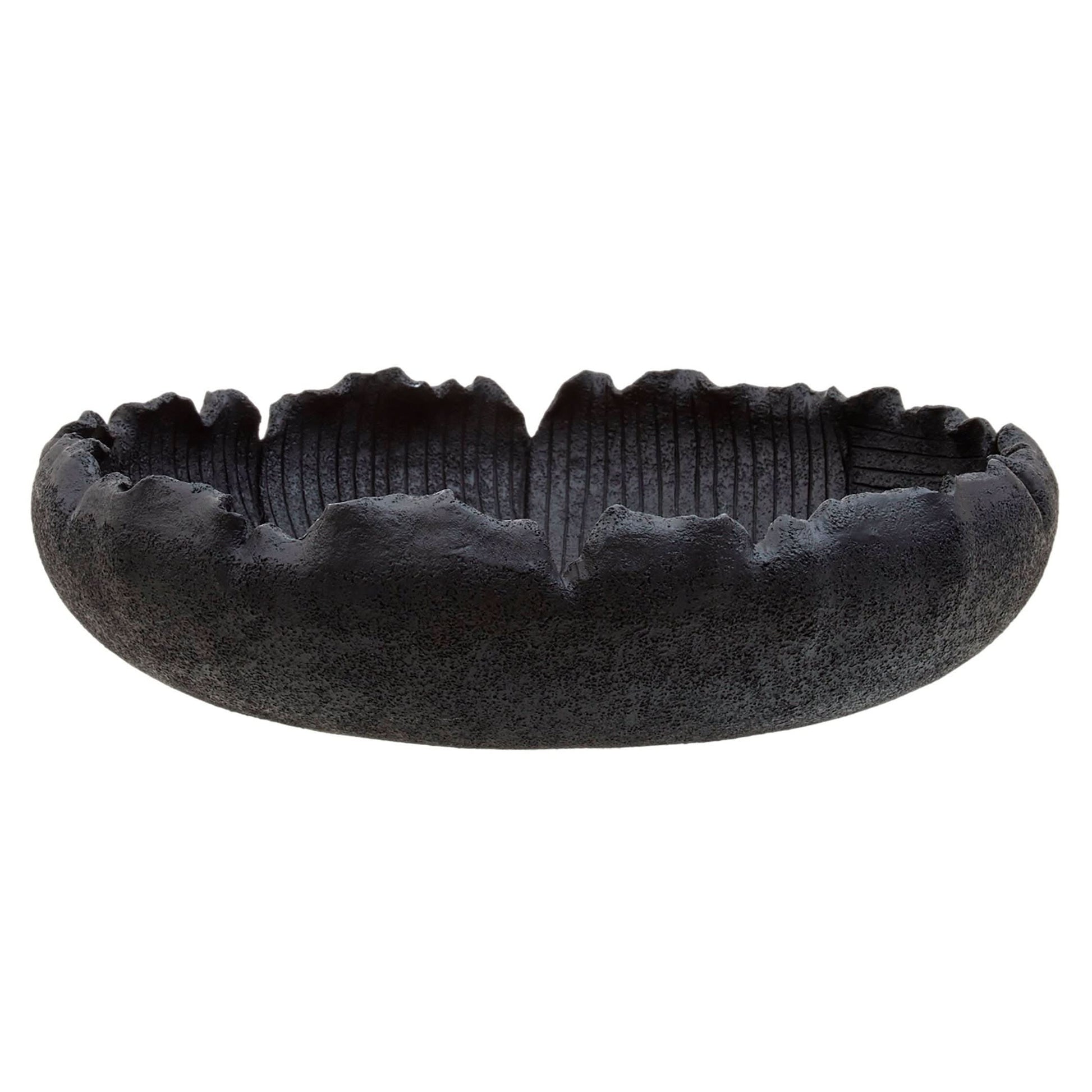 Broc Black Textured Bowl   Nicholas John Interiors