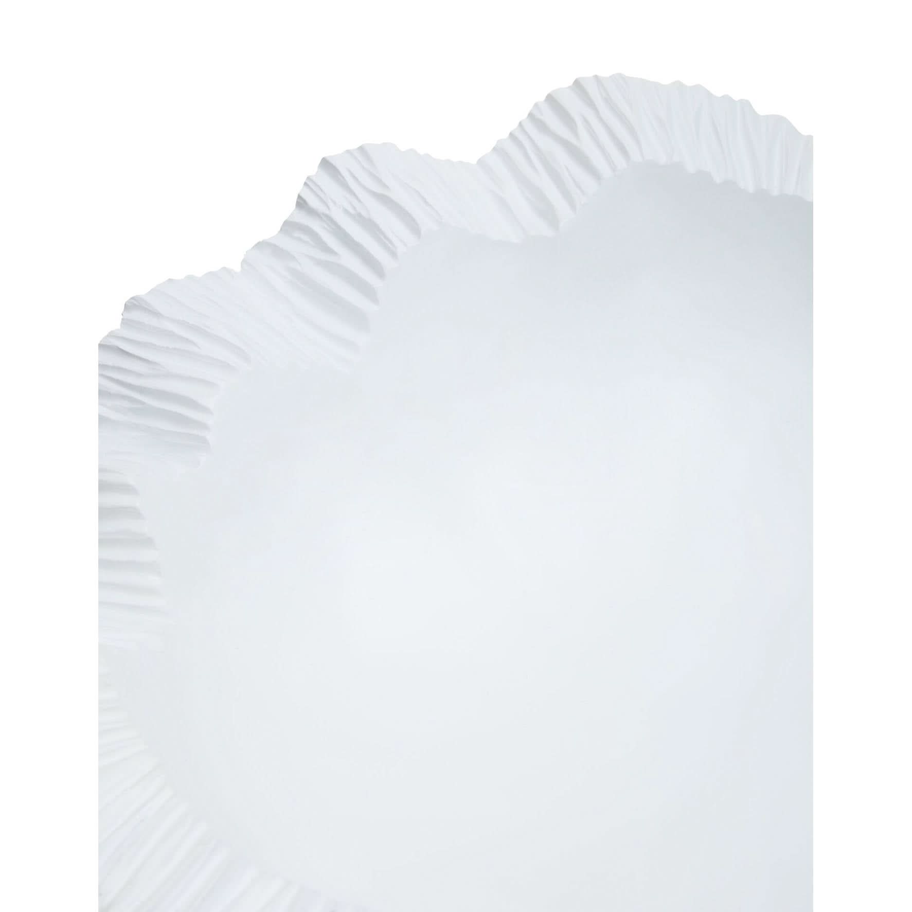 Broc Curved Textured White Bowl   Nicholas John Interiors