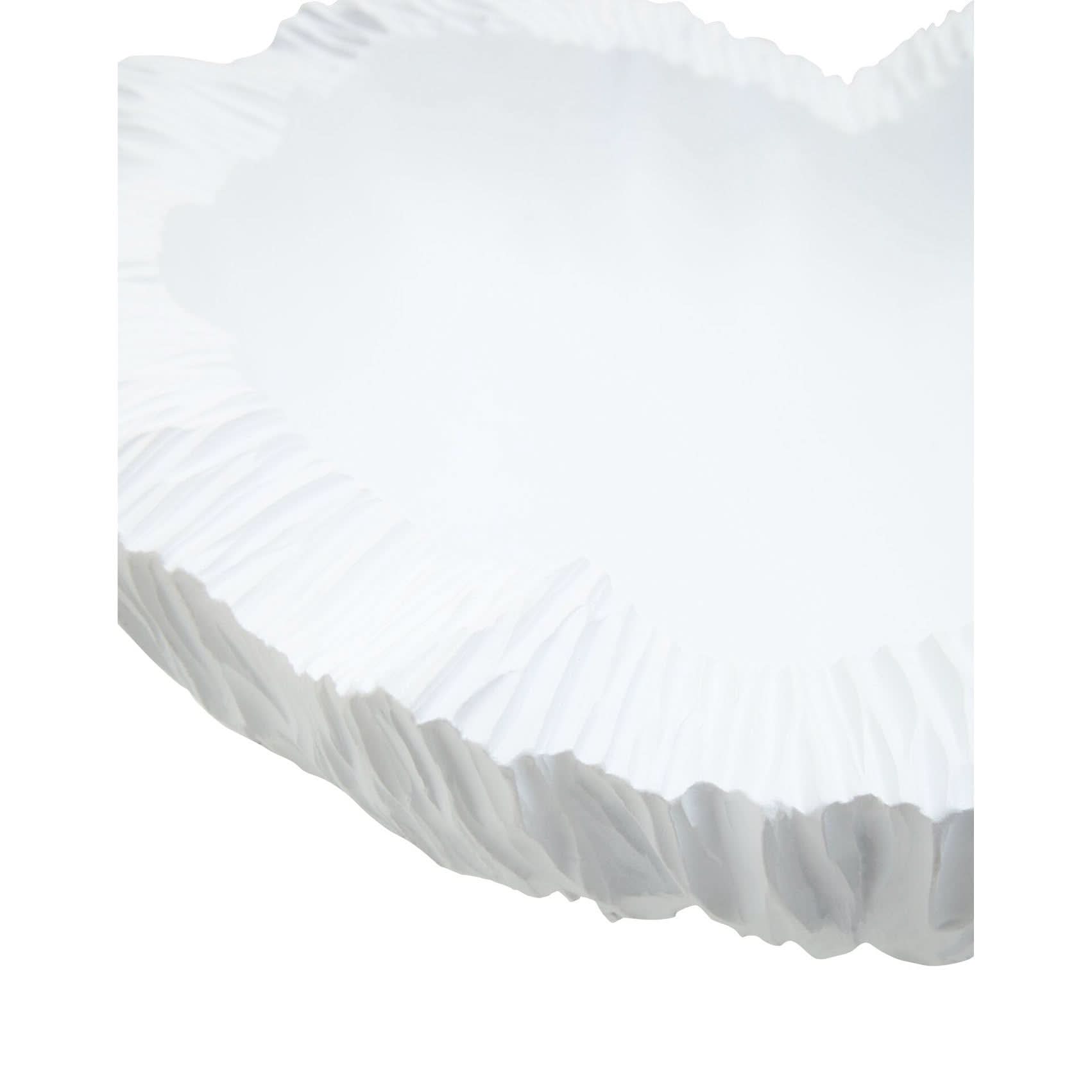 Broc Curved Textured White Bowl   Nicholas John Interiors