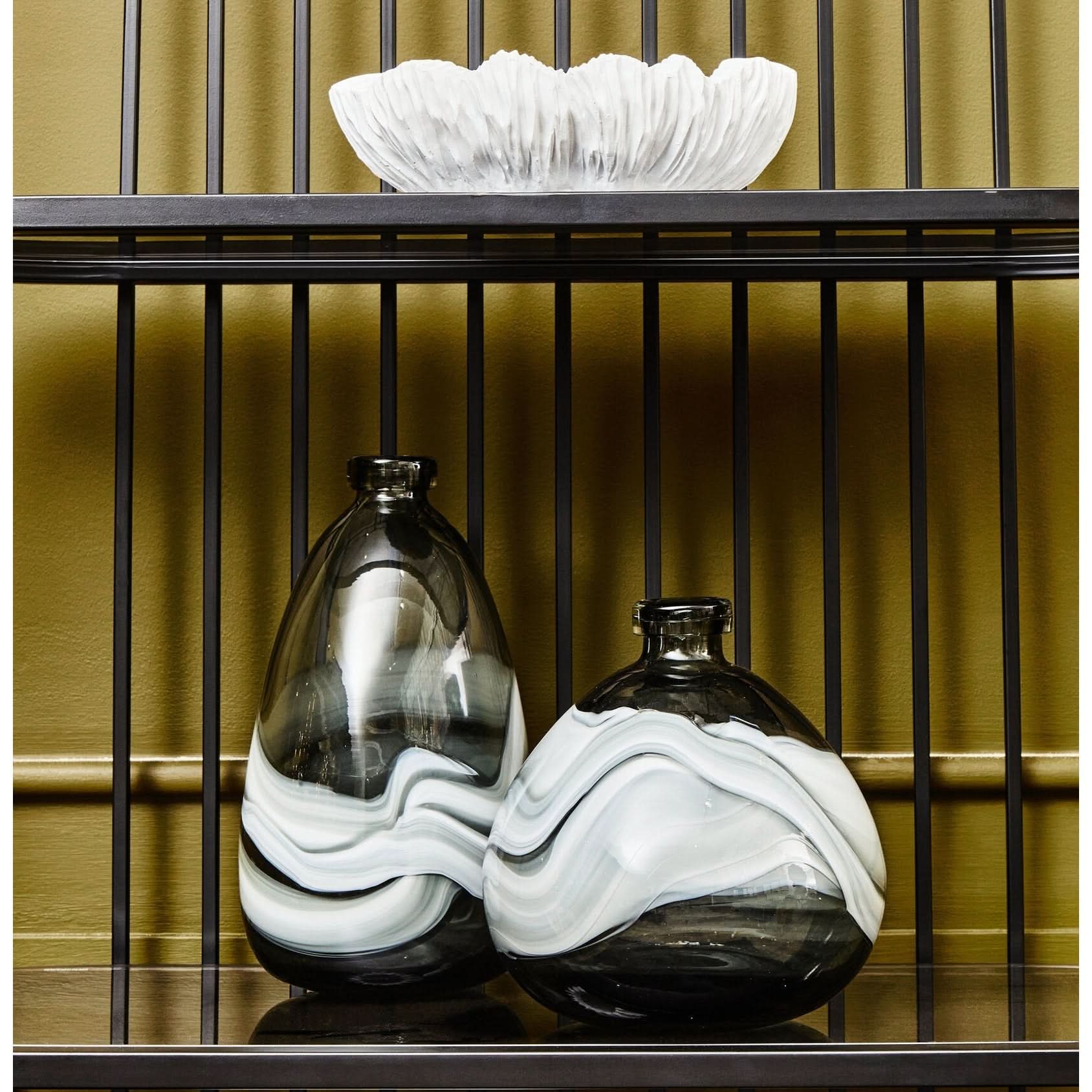 Broc Curved Textured White Bowl   Nicholas John Interiors