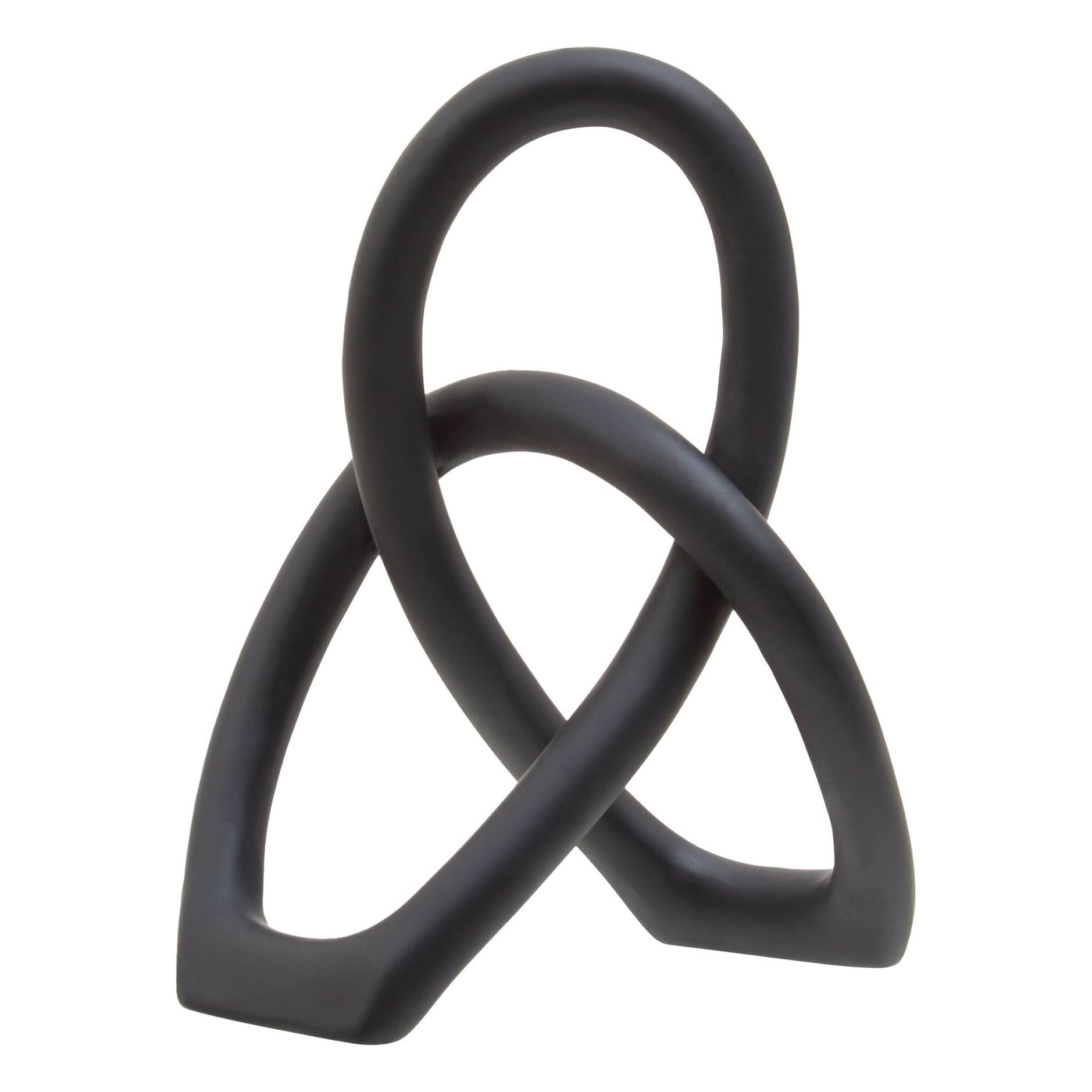 Broc Black Knot Sculpture   Nicholas John Interiors