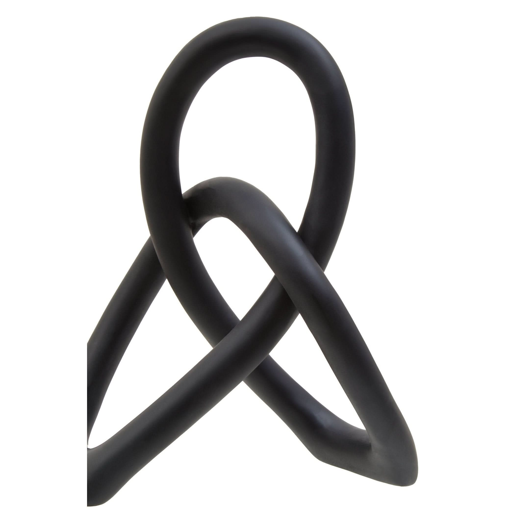 Broc Black Knot Sculpture   Nicholas John Interiors