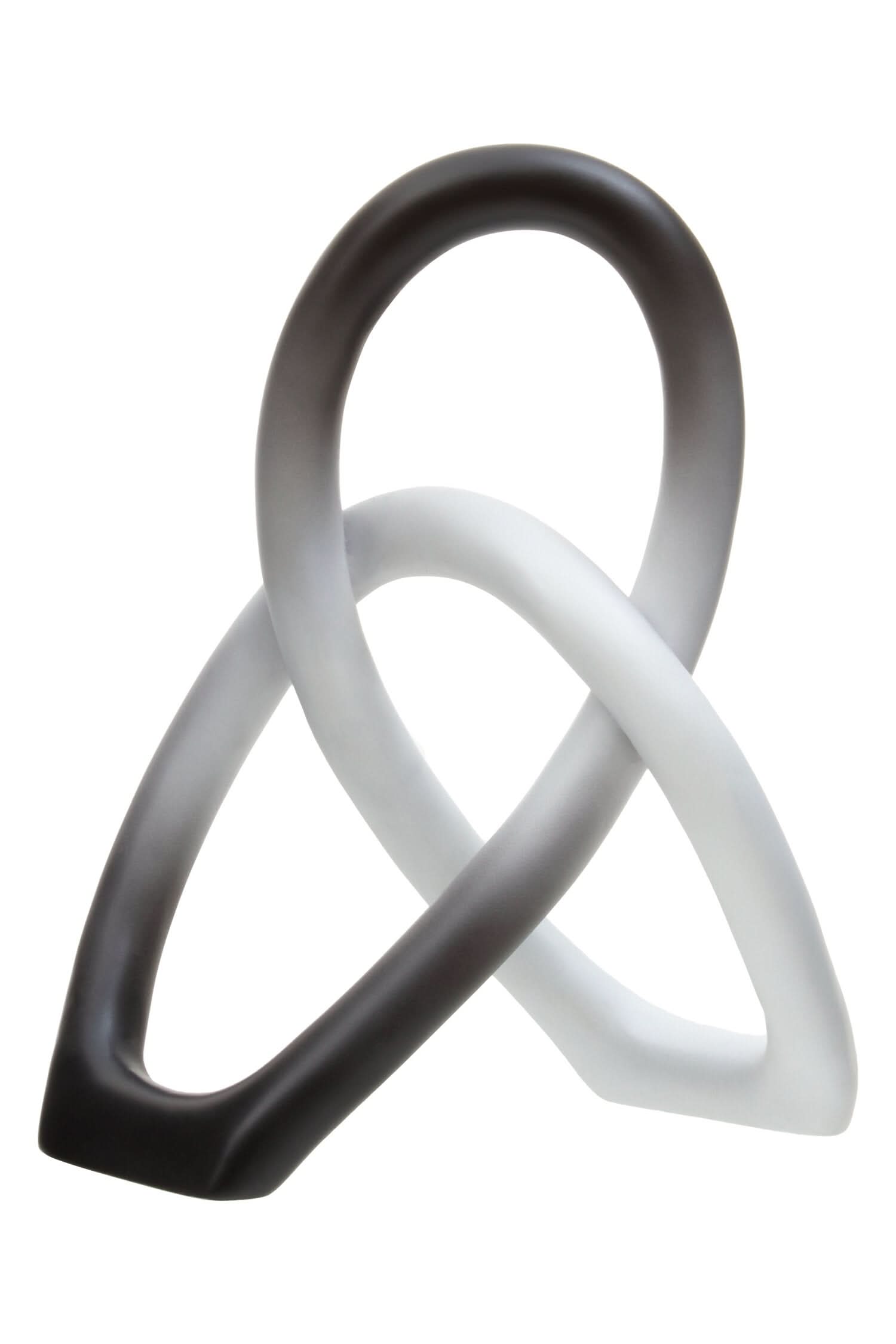 Broc Ombre Black and White Knot Sculpture   Nicholas John Interiors