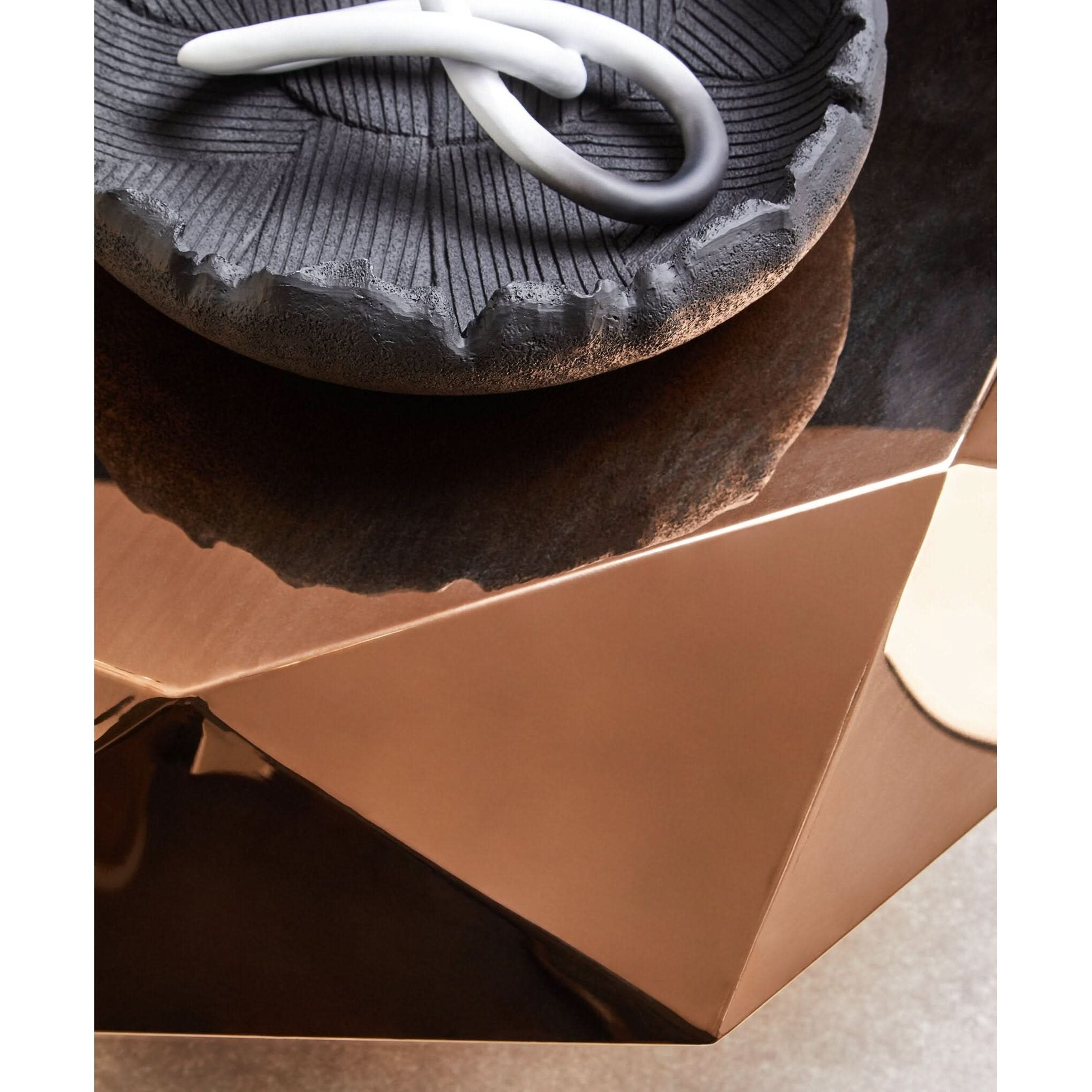 Broc Ombre Black and White Knot Sculpture   Nicholas John Interiors