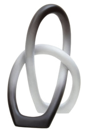 Broc Ombre Black and White Knot Sculpture   Nicholas John Interiors