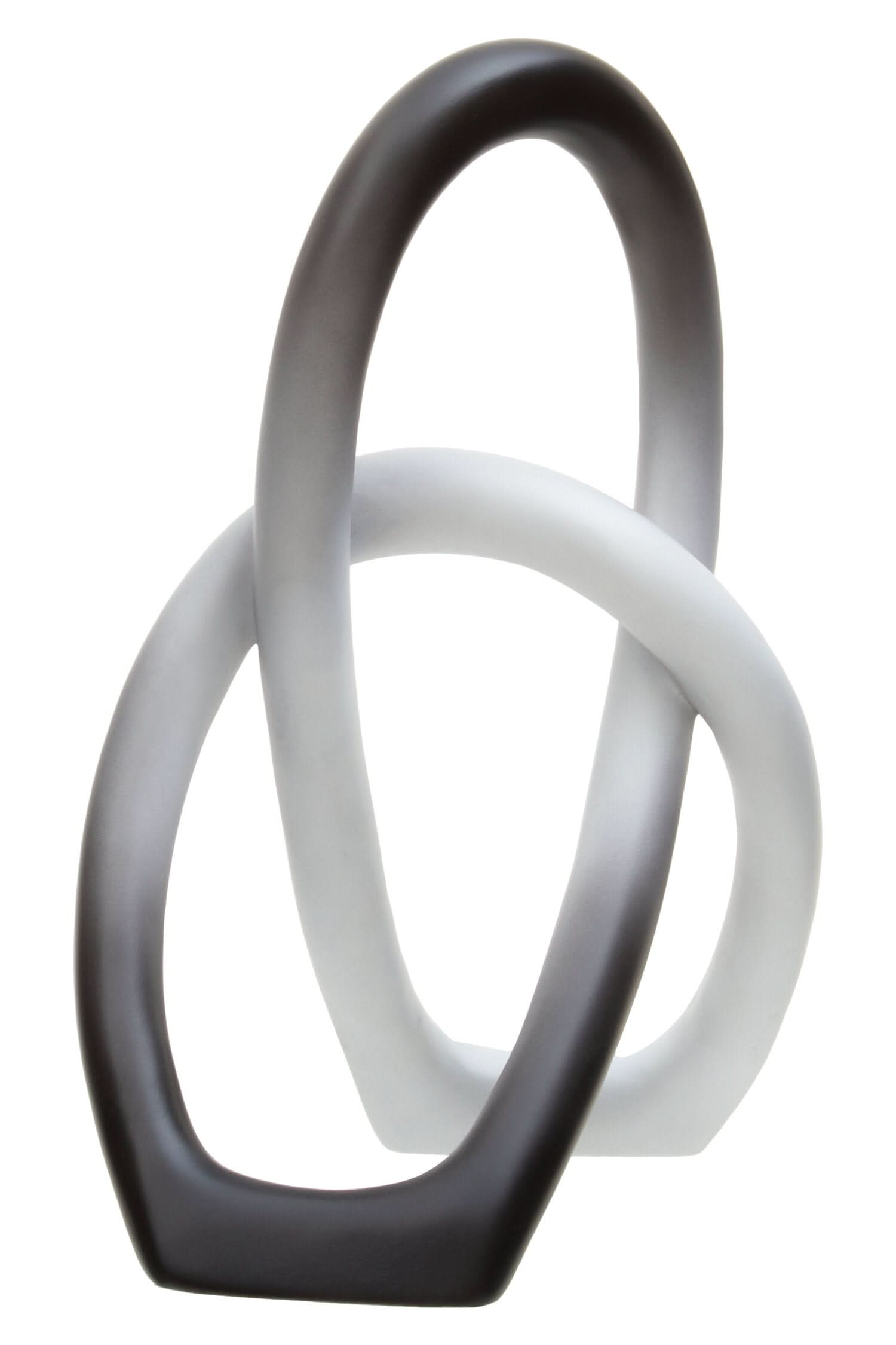 Broc Ombre Black and White Knot Sculpture   Nicholas John Interiors