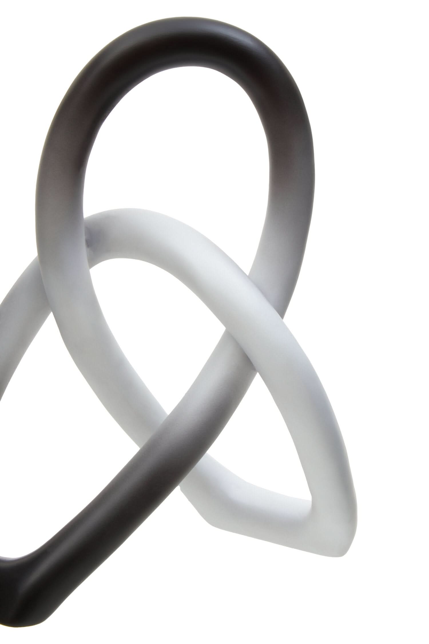 Broc Ombre Black and White Knot Sculpture   Nicholas John Interiors