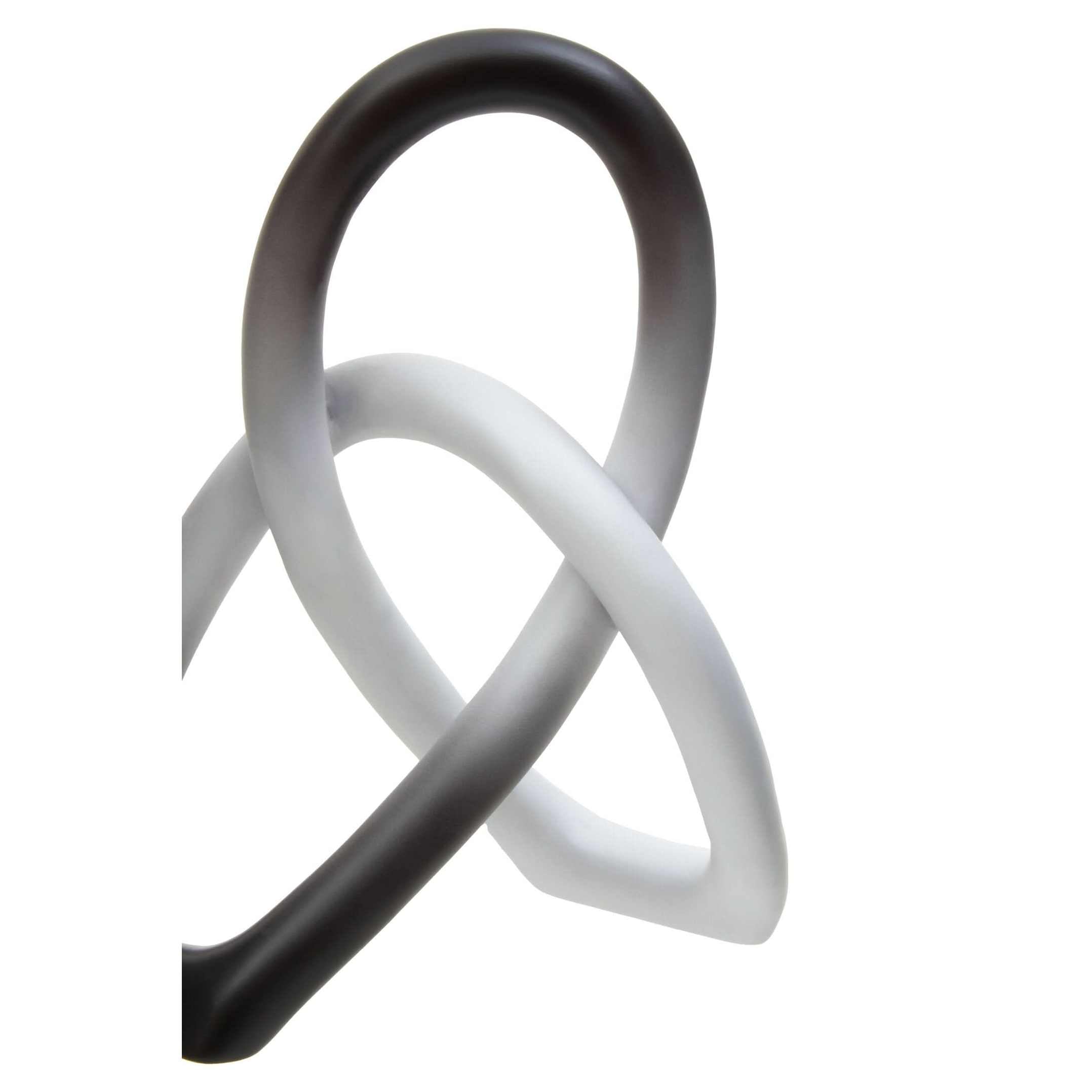 Broc Ombre Black and White Knot Sculpture   Nicholas John Interiors