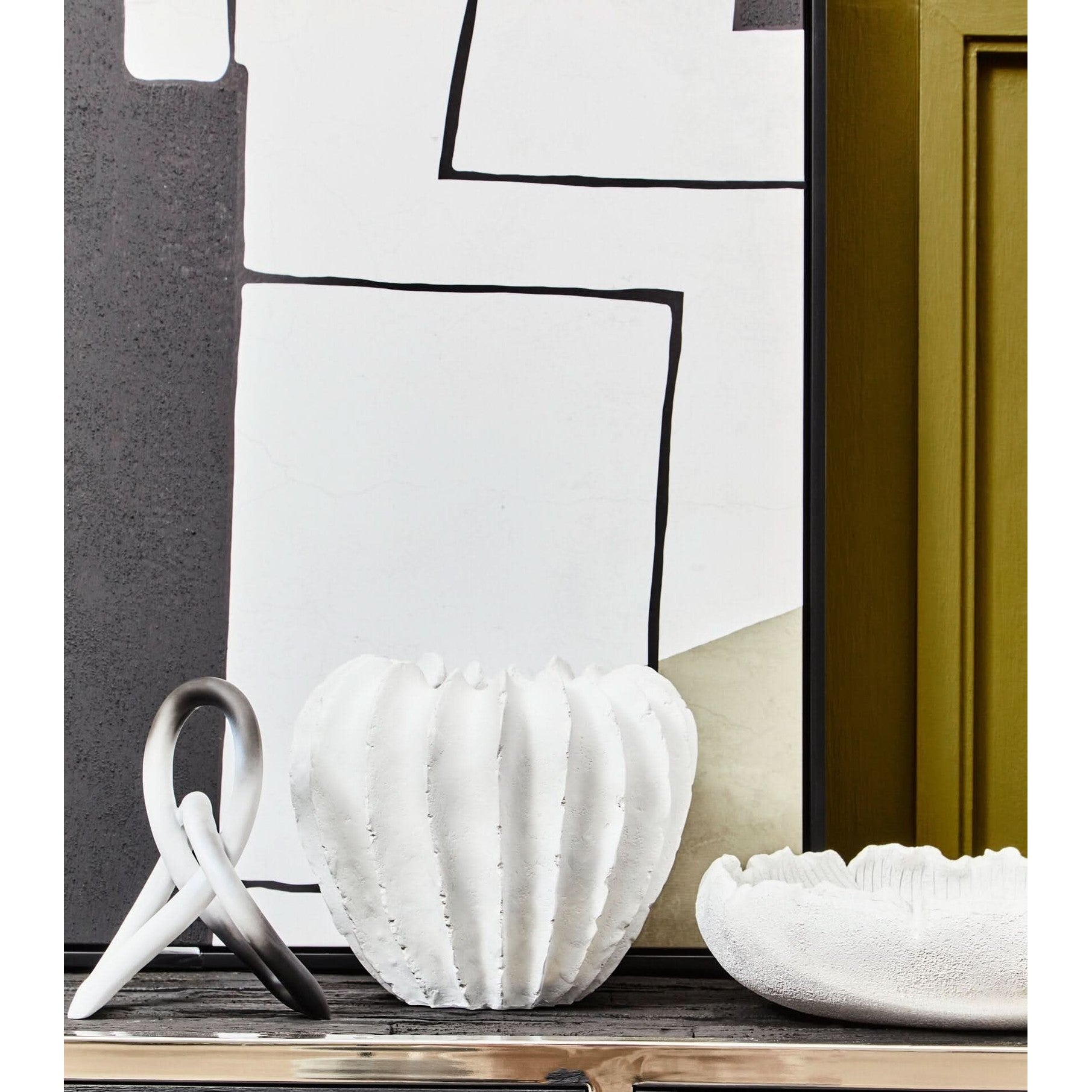 Broc Ombre Black and White Knot Sculpture   Nicholas John Interiors