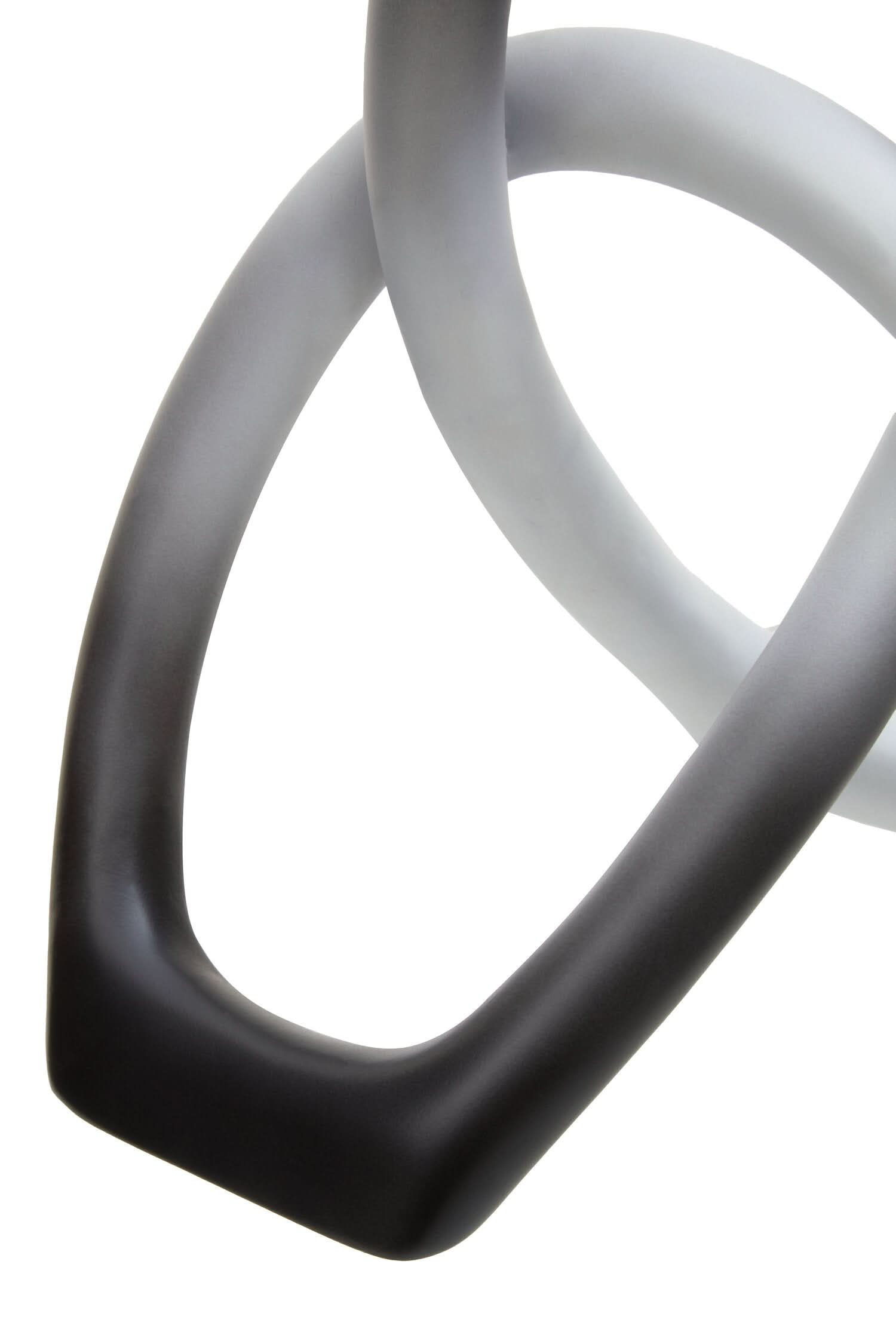 Broc Ombre Black and White Knot Sculpture   Nicholas John Interiors