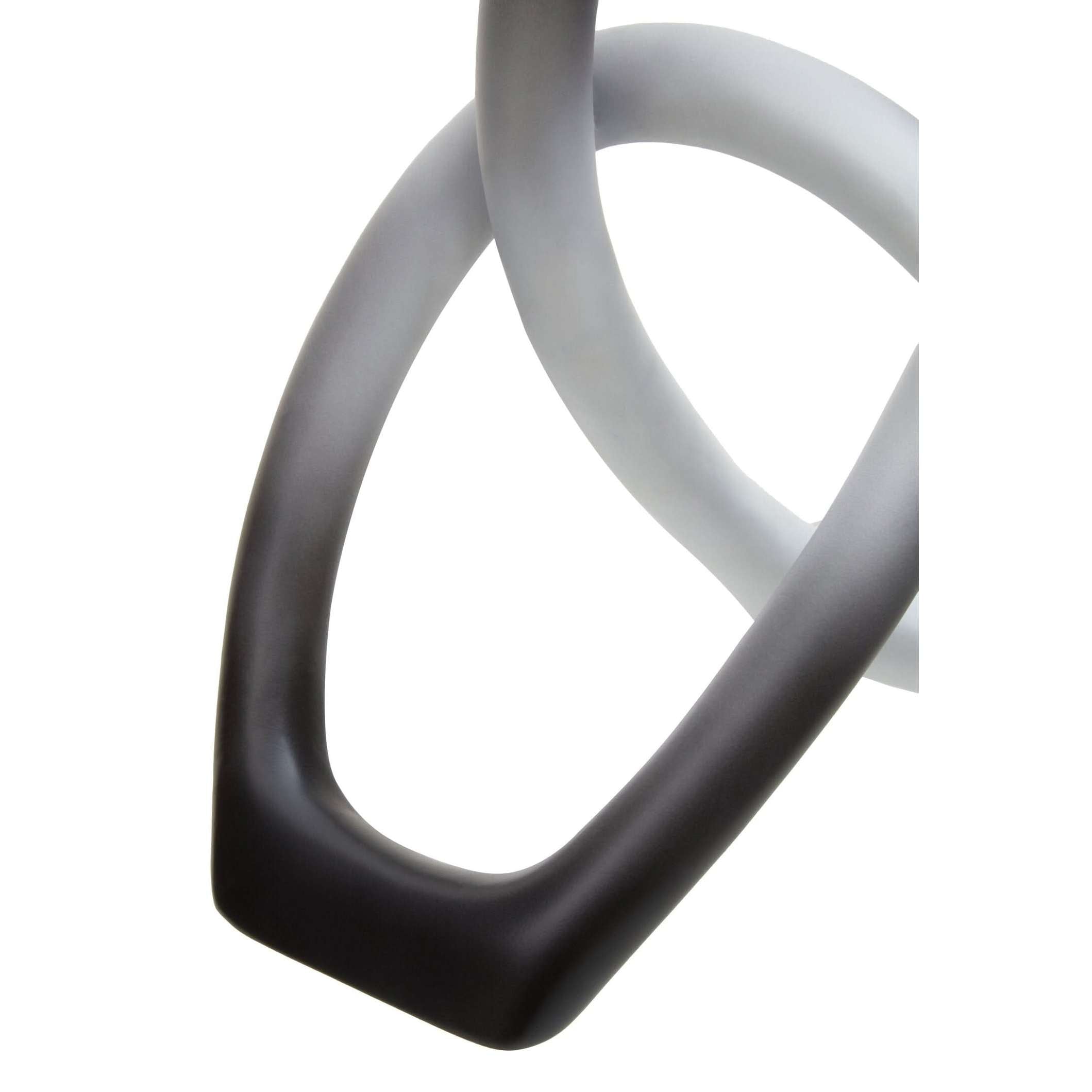Broc Ombre Black and White Knot Sculpture   Nicholas John Interiors