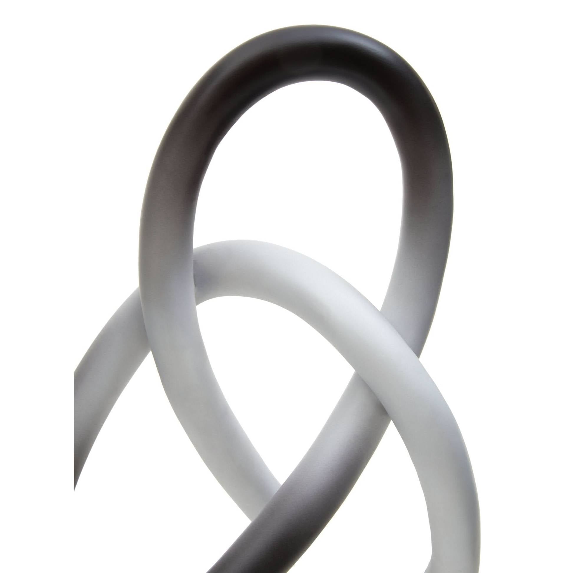 Broc Ombre Black and White Knot Sculpture   Nicholas John Interiors