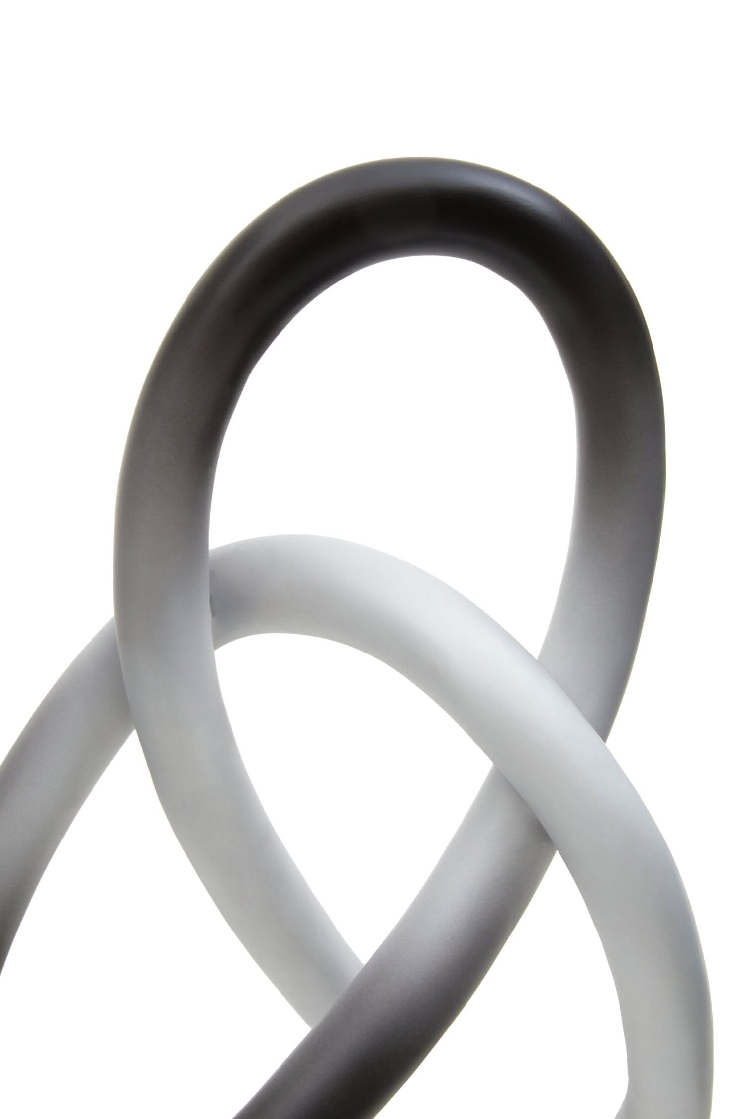 Broc Ombre Black and White Knot Sculpture   Nicholas John Interiors