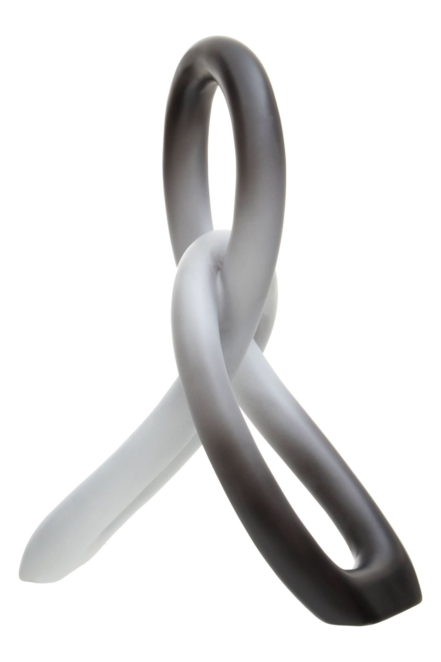 Broc Ombre Black and White Knot Sculpture   Nicholas John Interiors