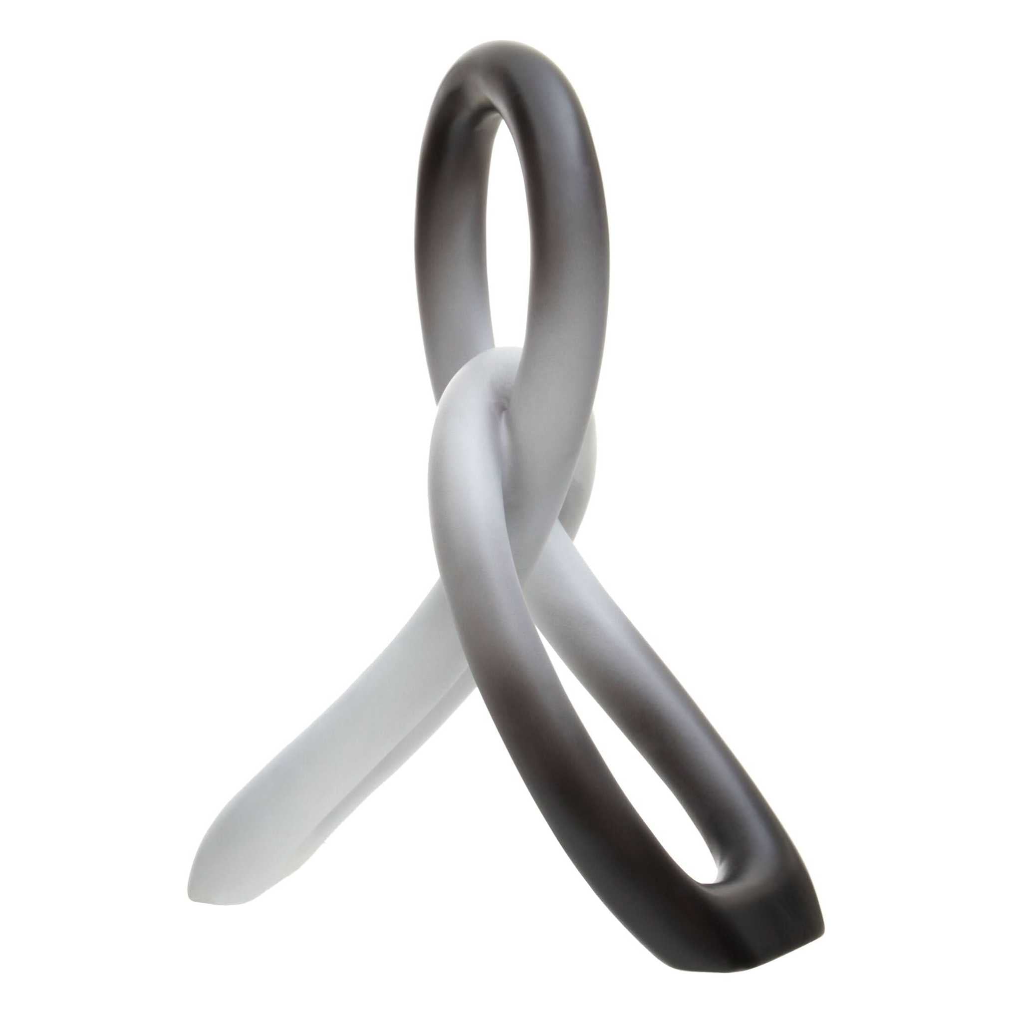 Broc Ombre Black and White Knot Sculpture   Nicholas John Interiors
