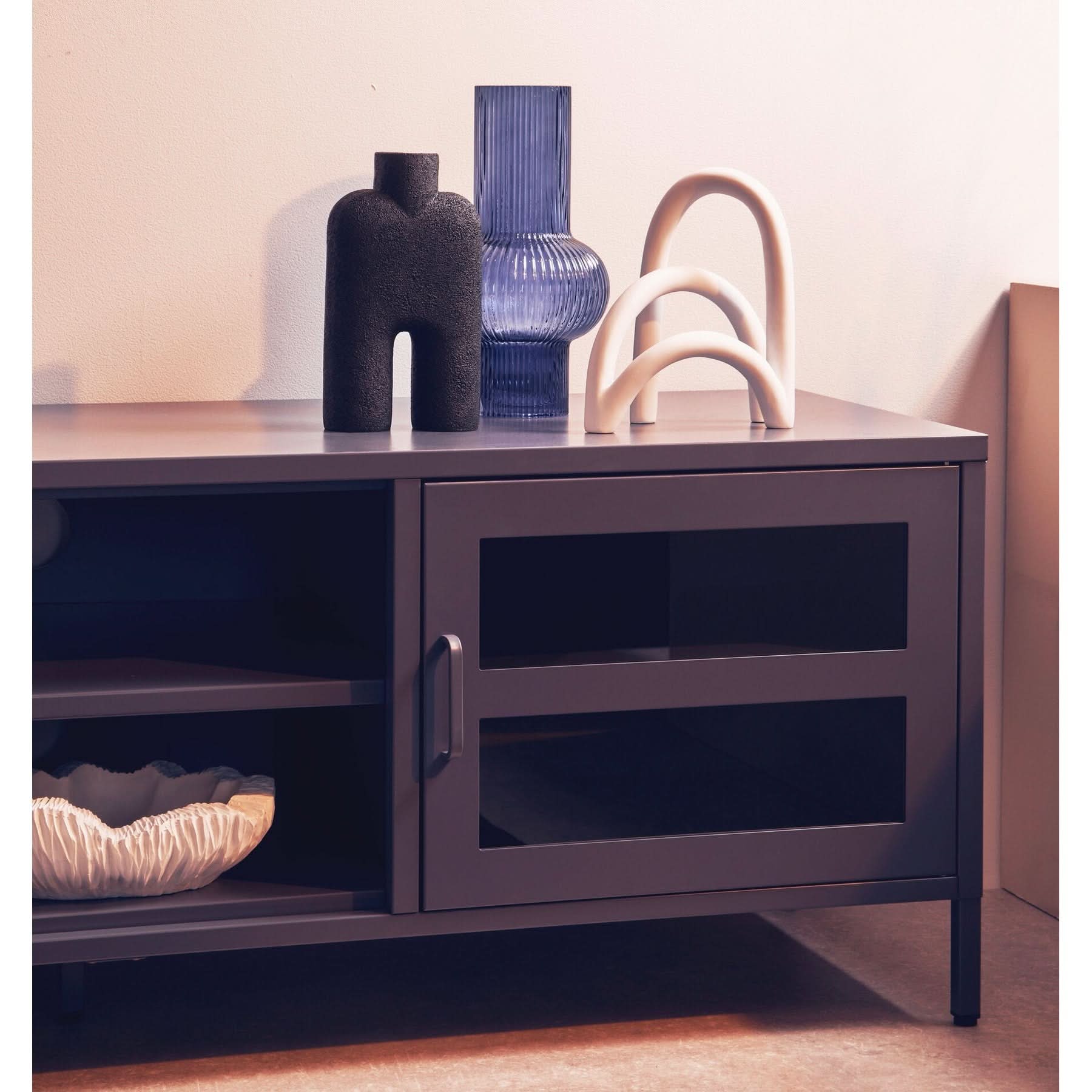 Broc Large Black Sculptured Vase   Nicholas John Interiors