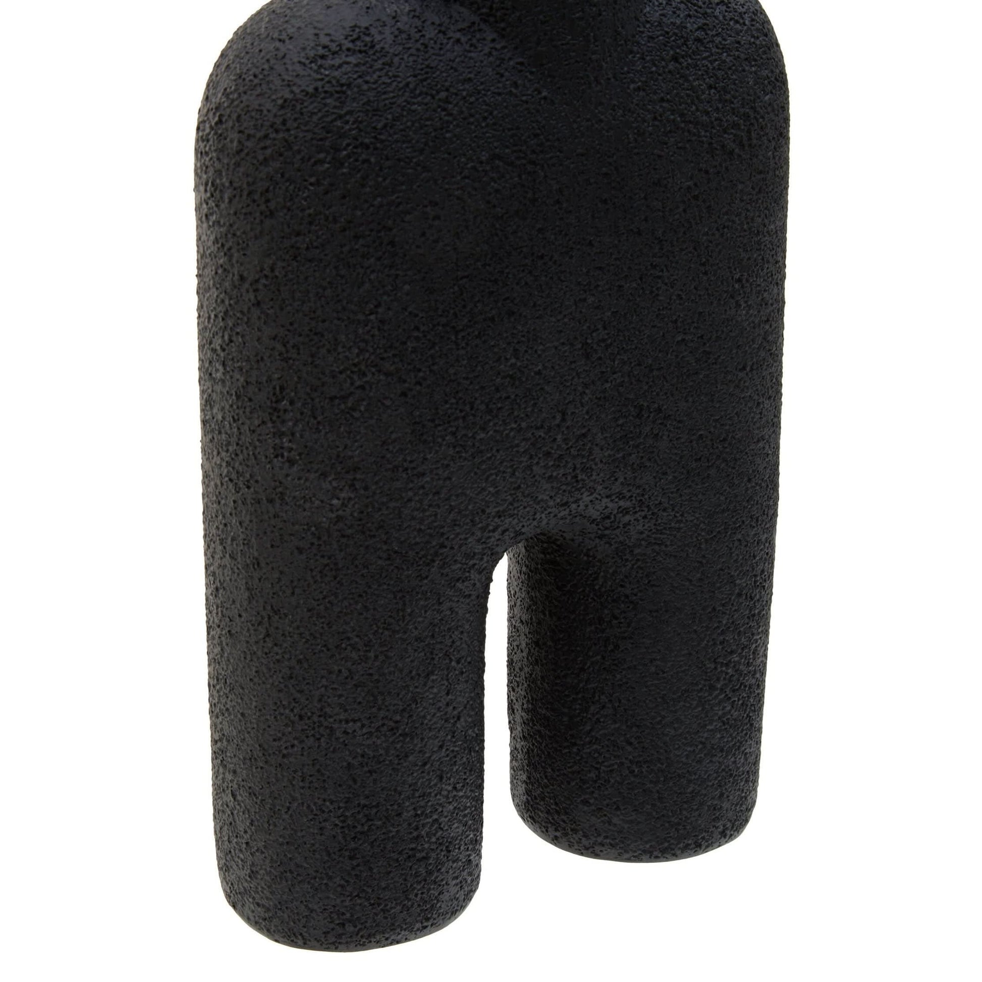 Broc Large Black Sculptured Vase   Nicholas John Interiors