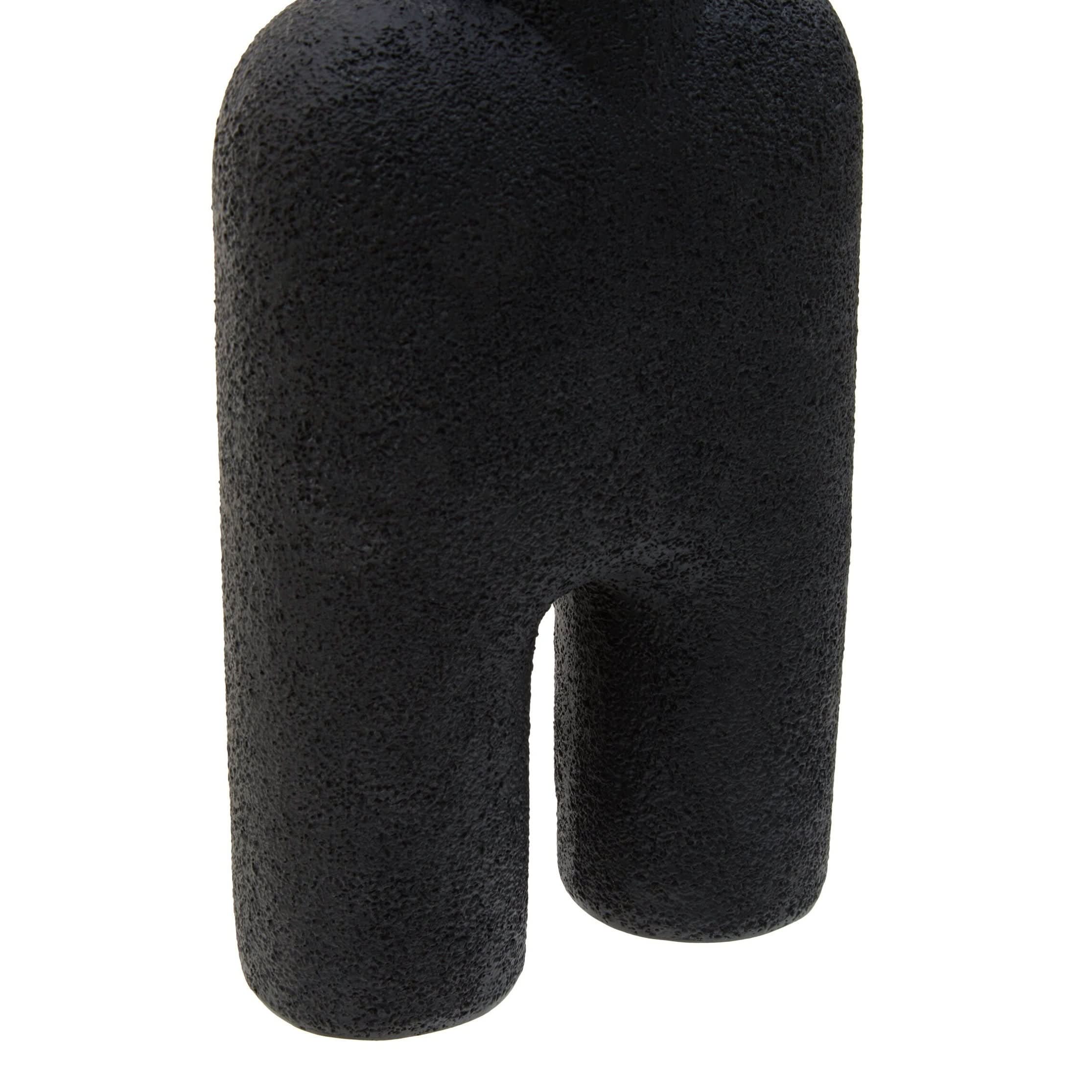 Broc Large Black Sculptured Vase   Nicholas John Interiors
