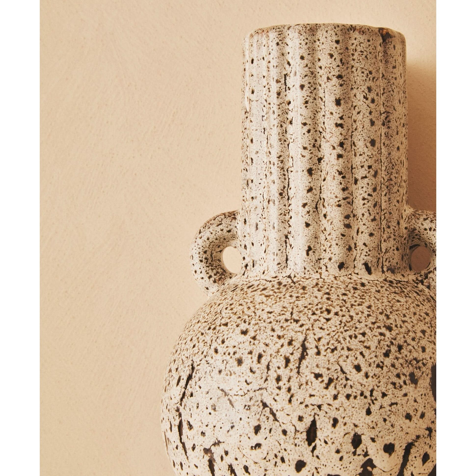 Calcita Small Speckled Brown Vase   Nicholas John Interiors