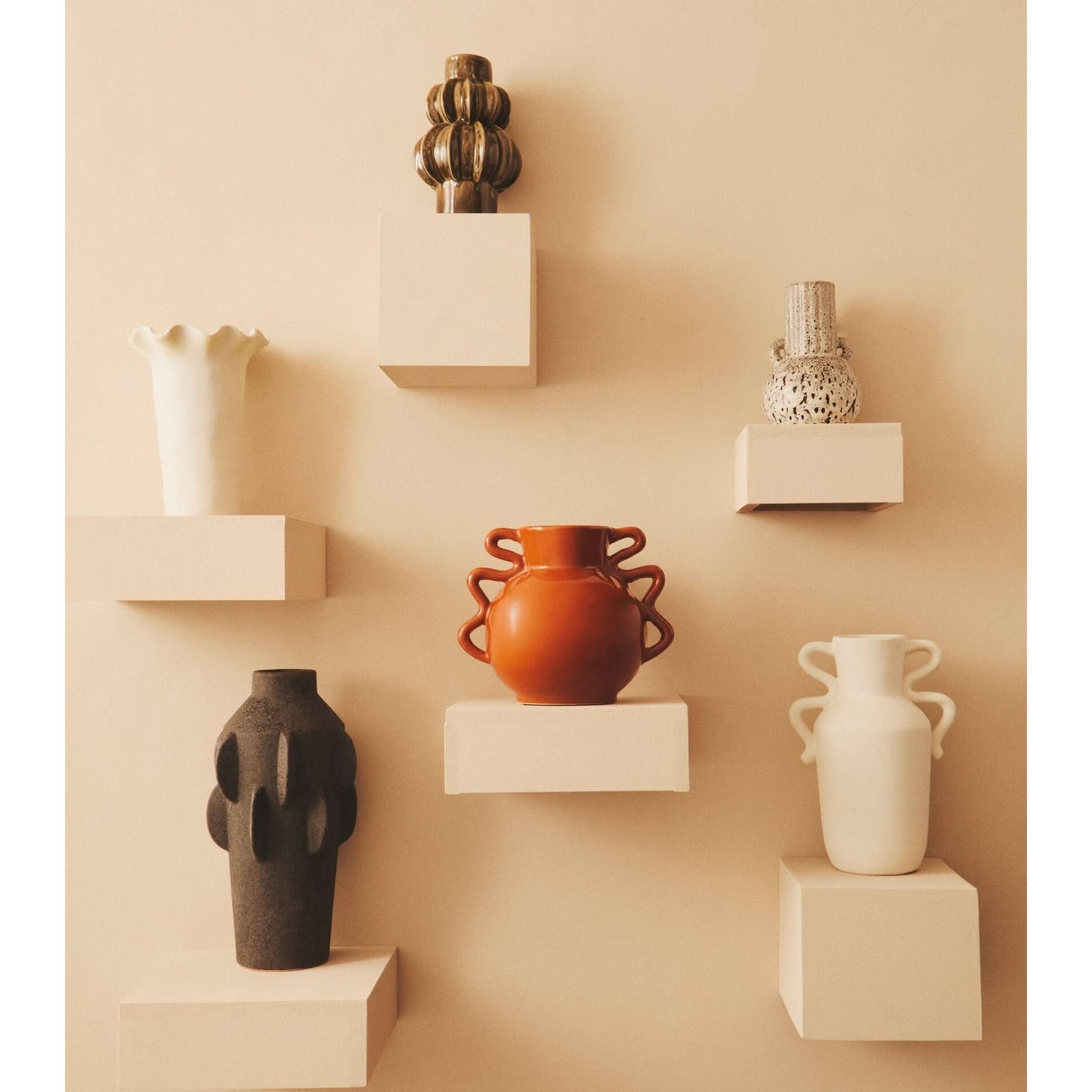 Calcita Small Speckled Brown Vase   Nicholas John Interiors