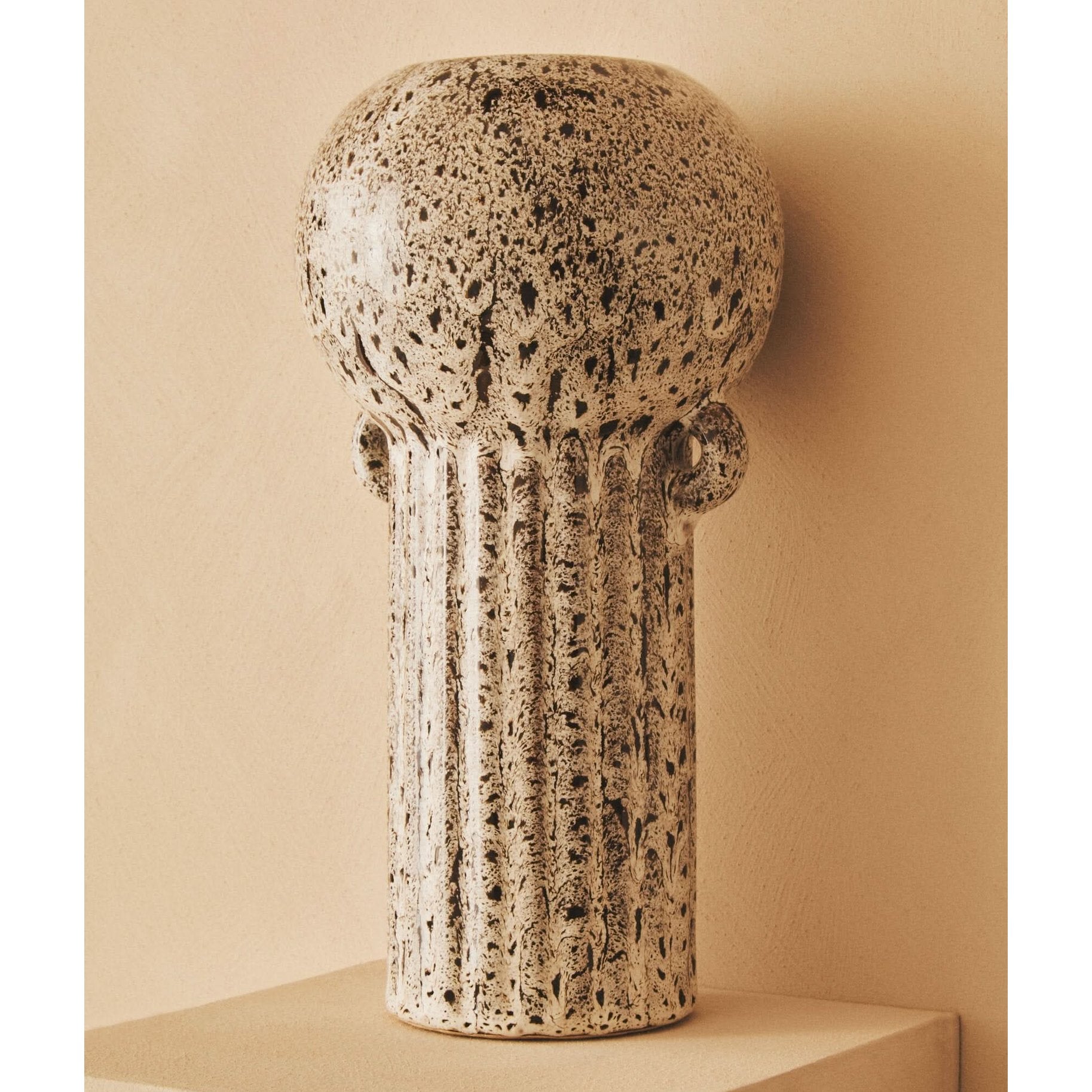 Calcita Large Speckled Brown Vase   Nicholas John Interiors