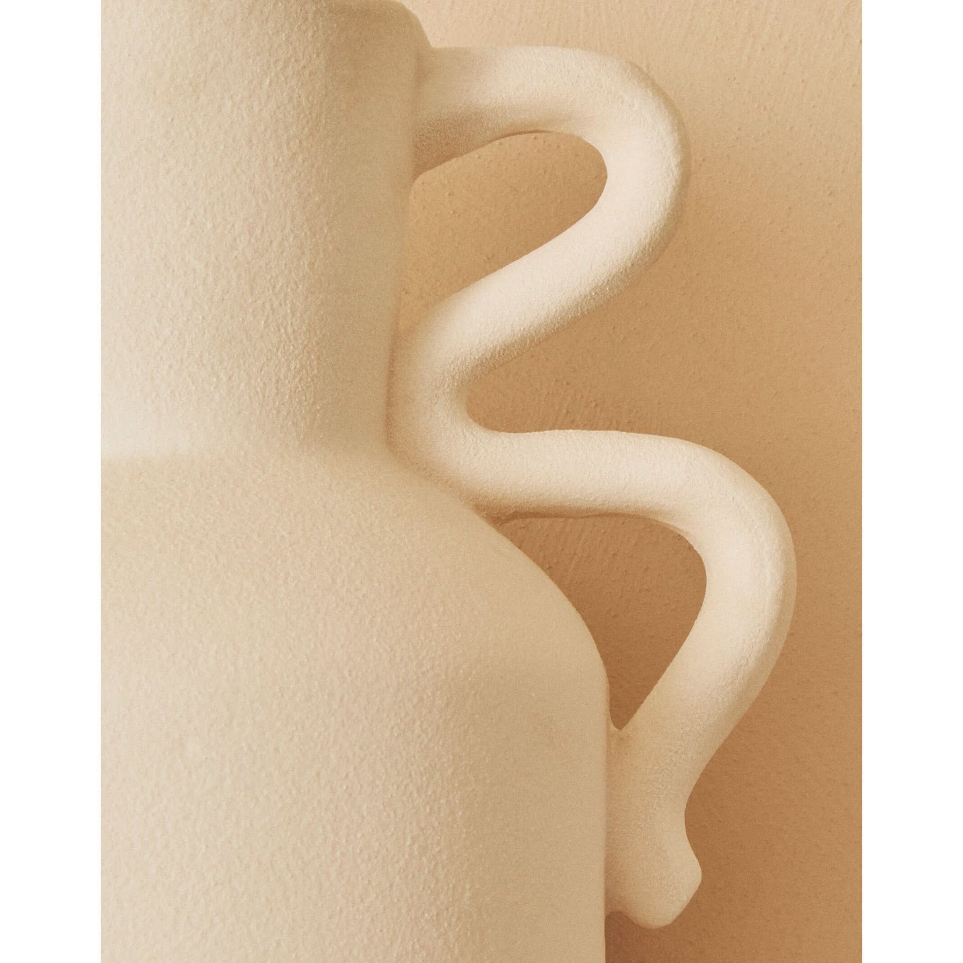 Sonata Large White Vase with Abstract Handles   Nicholas John Interiors