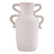 Sonata Large White Vase with Abstract Handles   Nicholas John Interiors