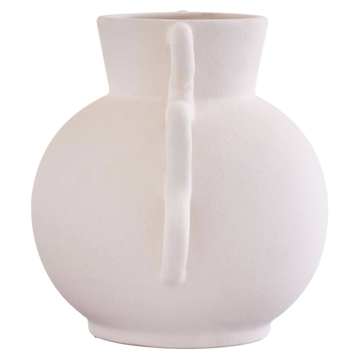 Sonata Small White Vase with Abstract Handles   Nicholas John Interiors