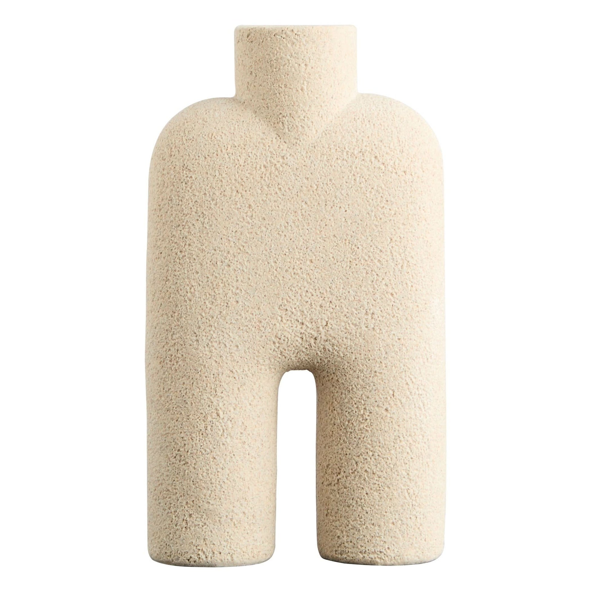 Broc Large Sandstone Effect Sculptured Vase   Nicholas John Interiors